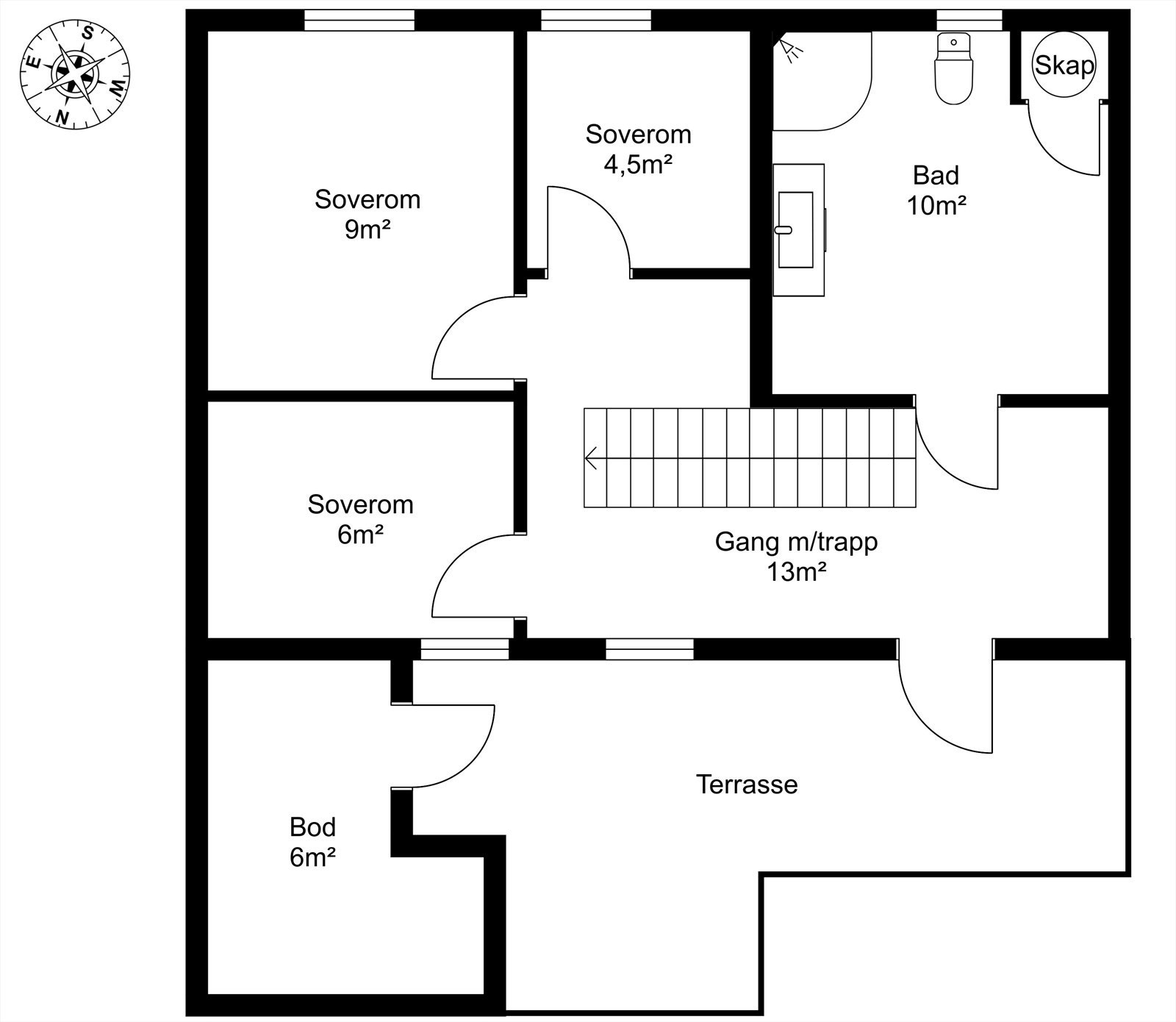 Planskisse 1.etg. Galleribilde