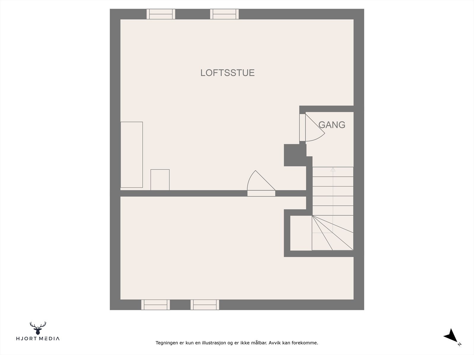 Plantegning loft Galleribilde