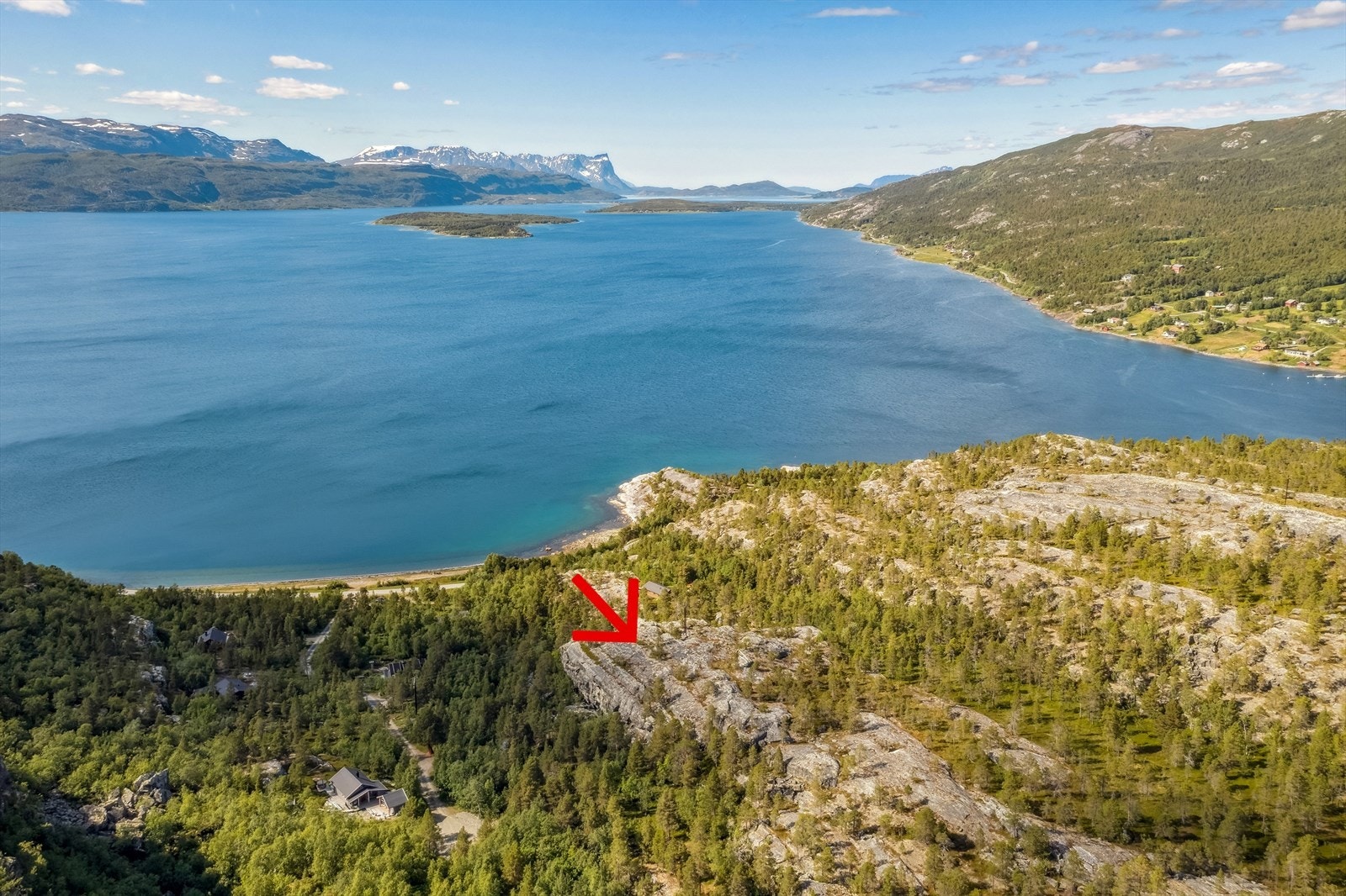 Omtrentlig beliggenhet på tomta Galleribilde