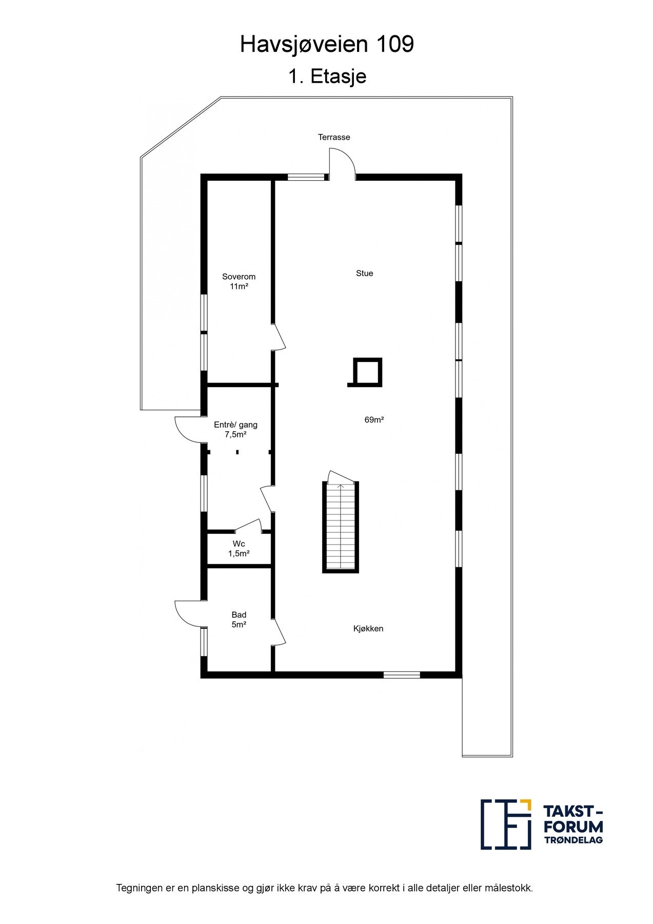 Planskisse hovedetasje Galleribilde