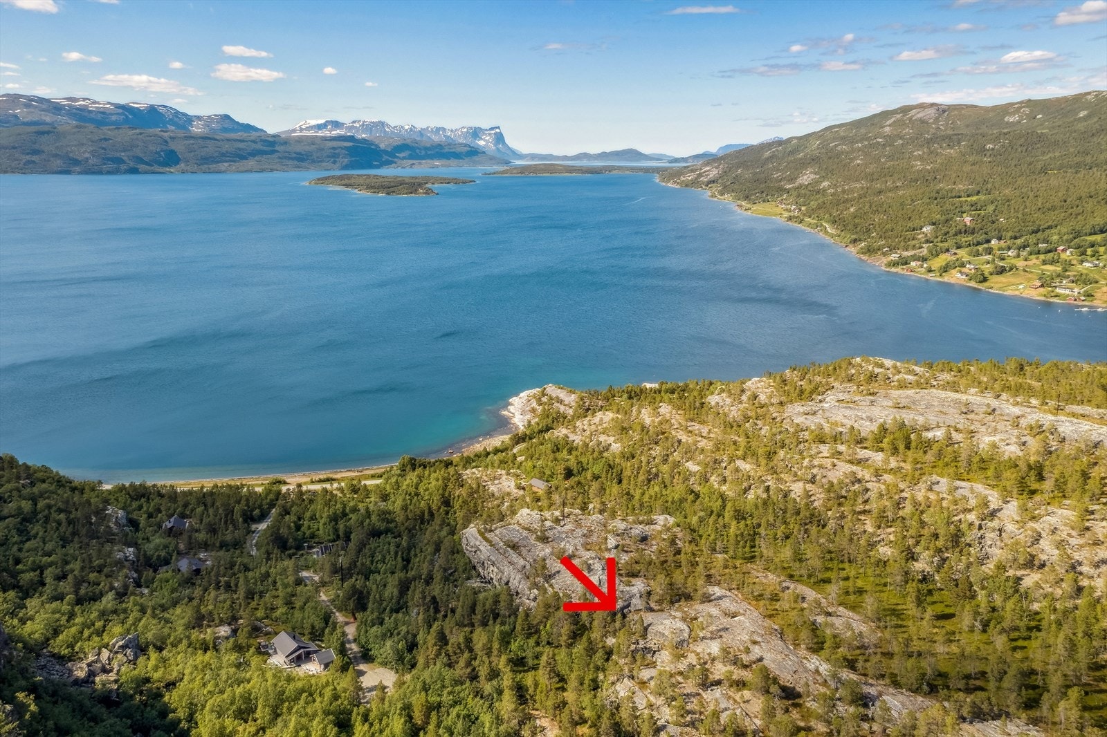 Omtrentlig beliggenhet på tomta Galleribilde