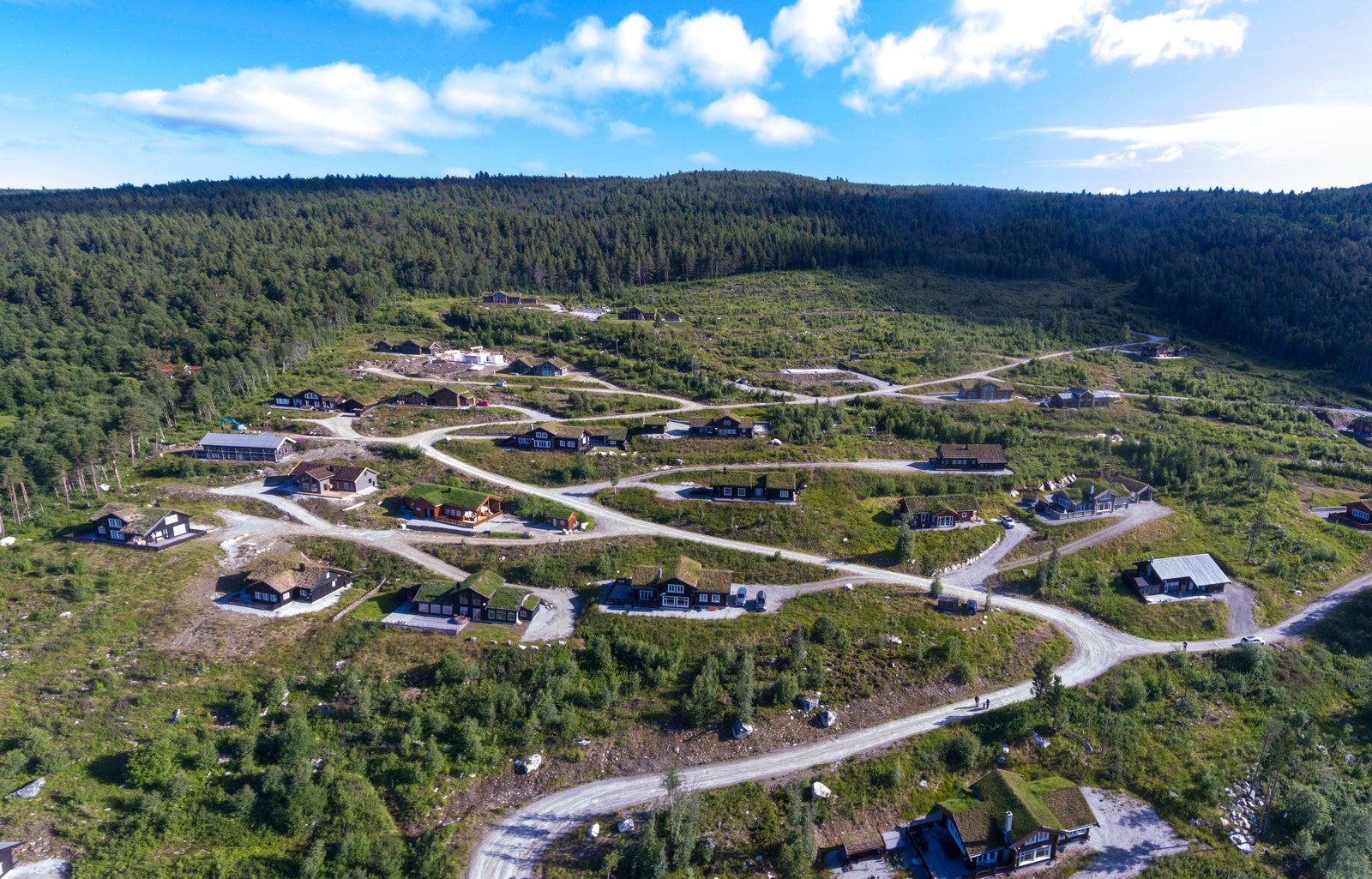 Hyttetomtene ligger i solhellingen av vakre Skurdalen Galleribilde