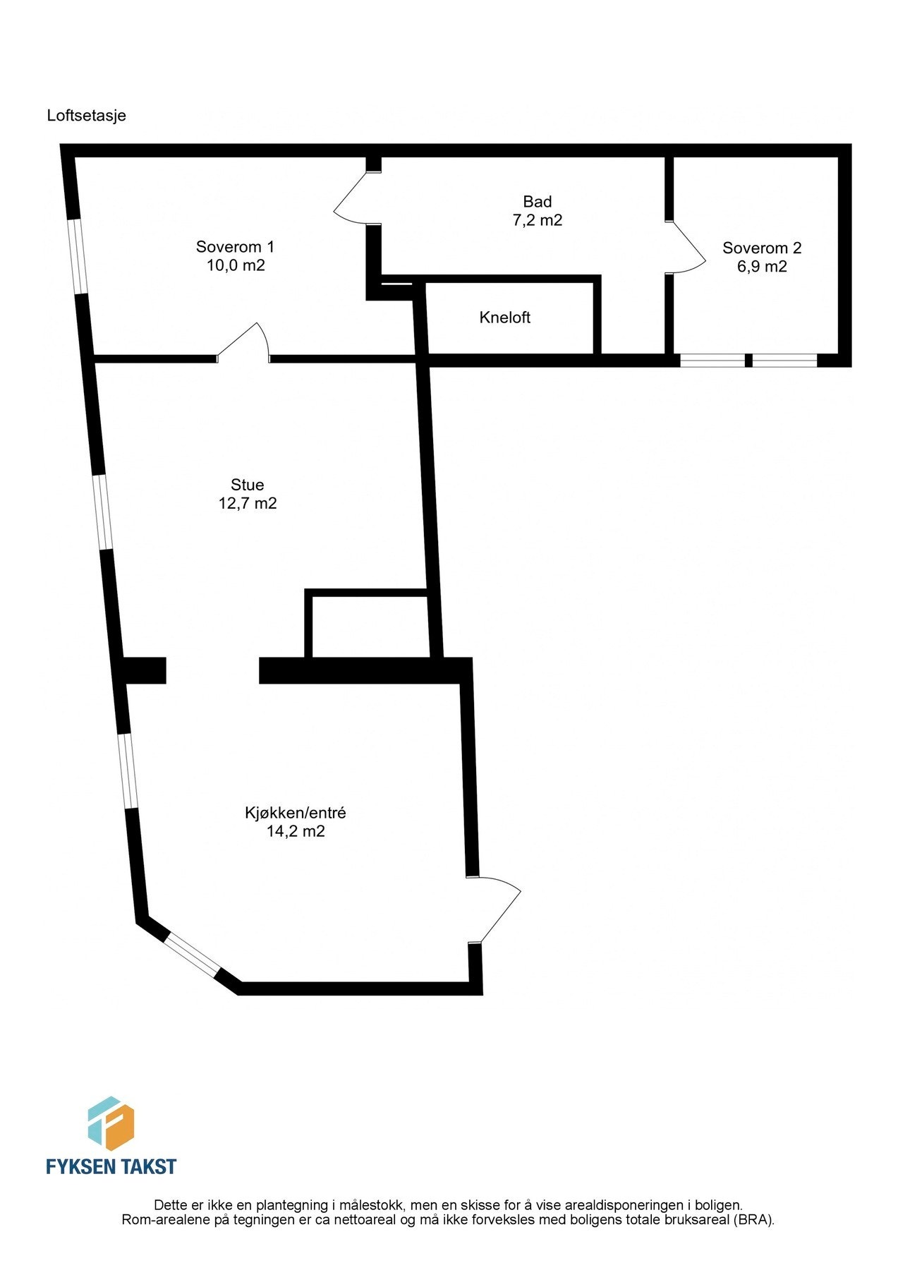 Ypperlig planløsning for enslige eller samboere som ønsker litt ekstra plass. Galleribilde