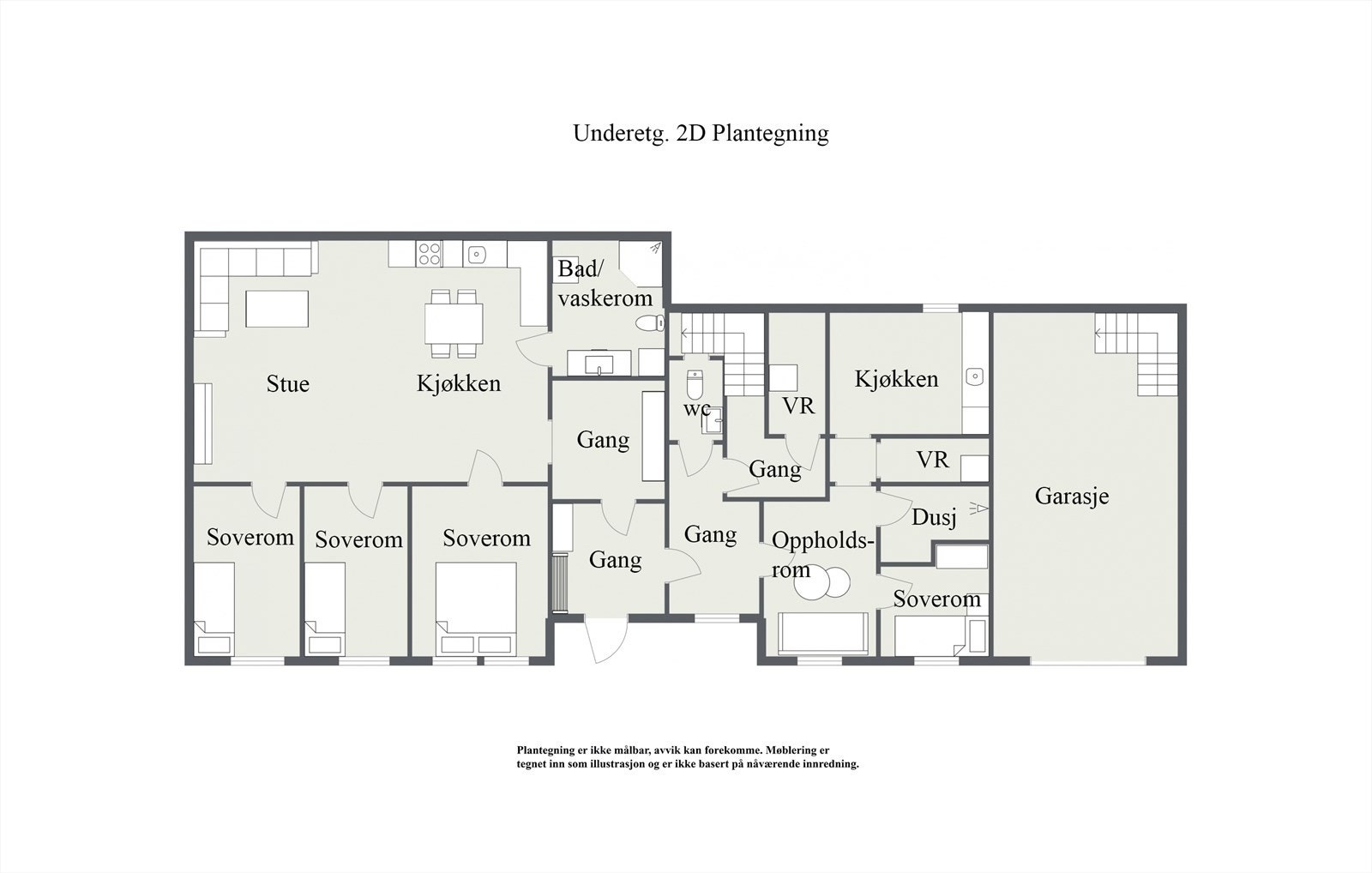 Underetg.- 2D Floor Plan Galleribilde