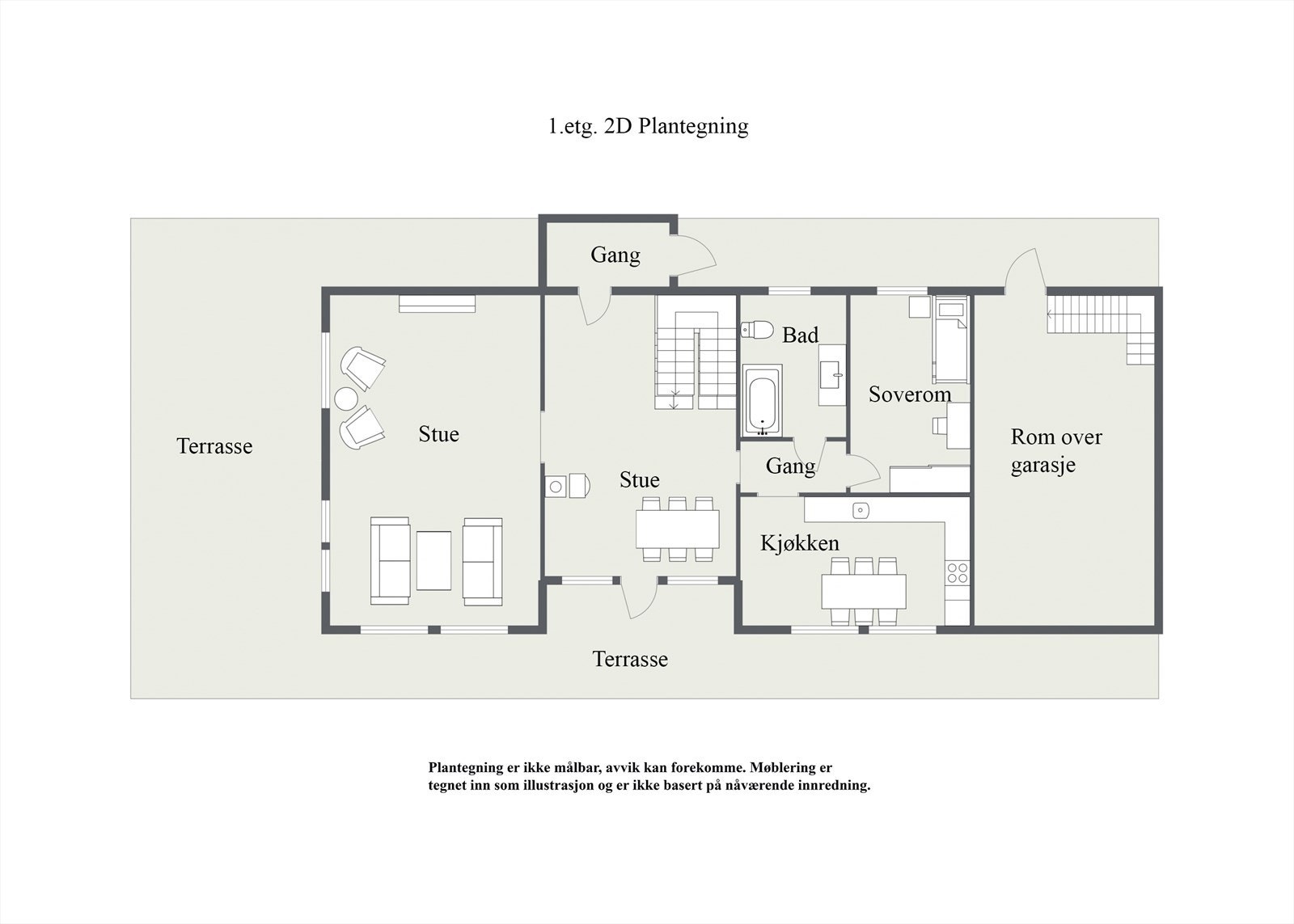 1. Etasje - 2D Floor Plan Galleribilde