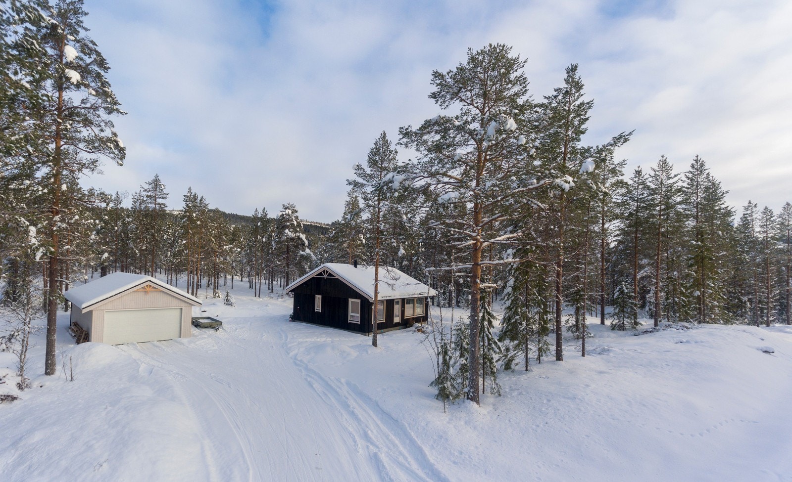 Her ser vi mot bebygde tomt 1 Galleribilde