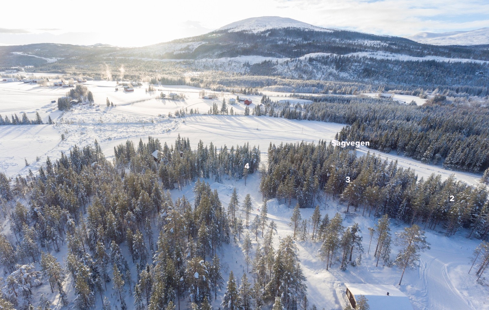 Romslige tomter med flott utsikt Galleribilde