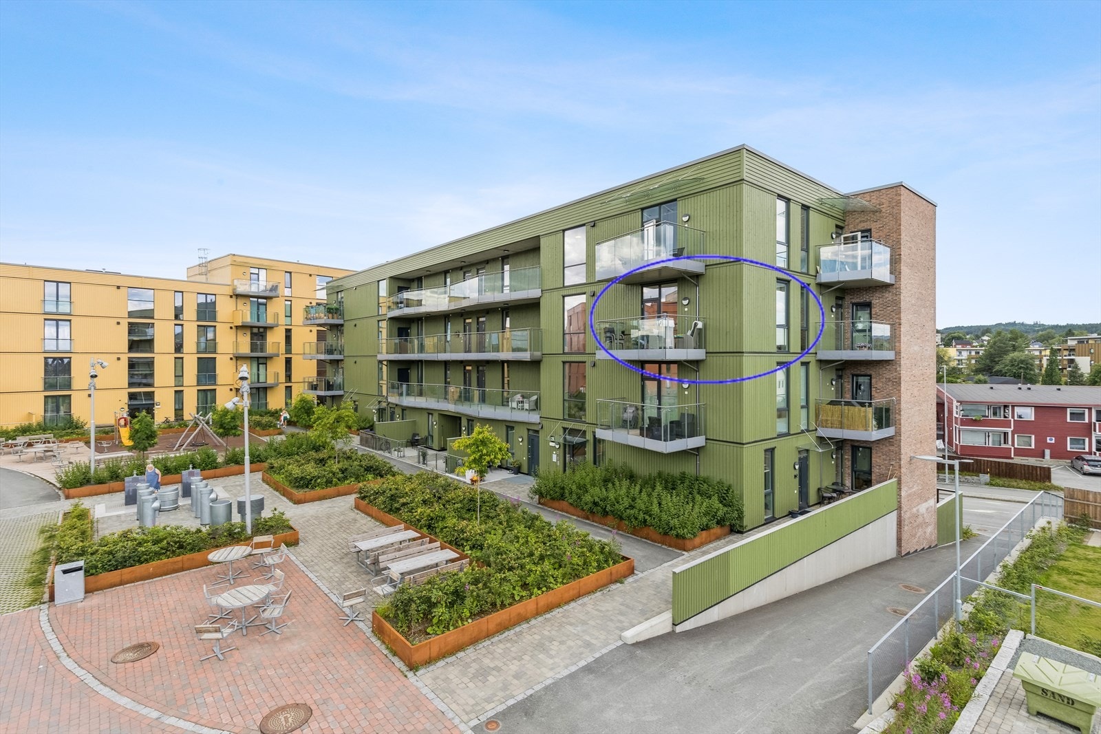 Leiligheten har en god intern plassering med hjørnebeliggenhet i 3. etasje. Galleribilde