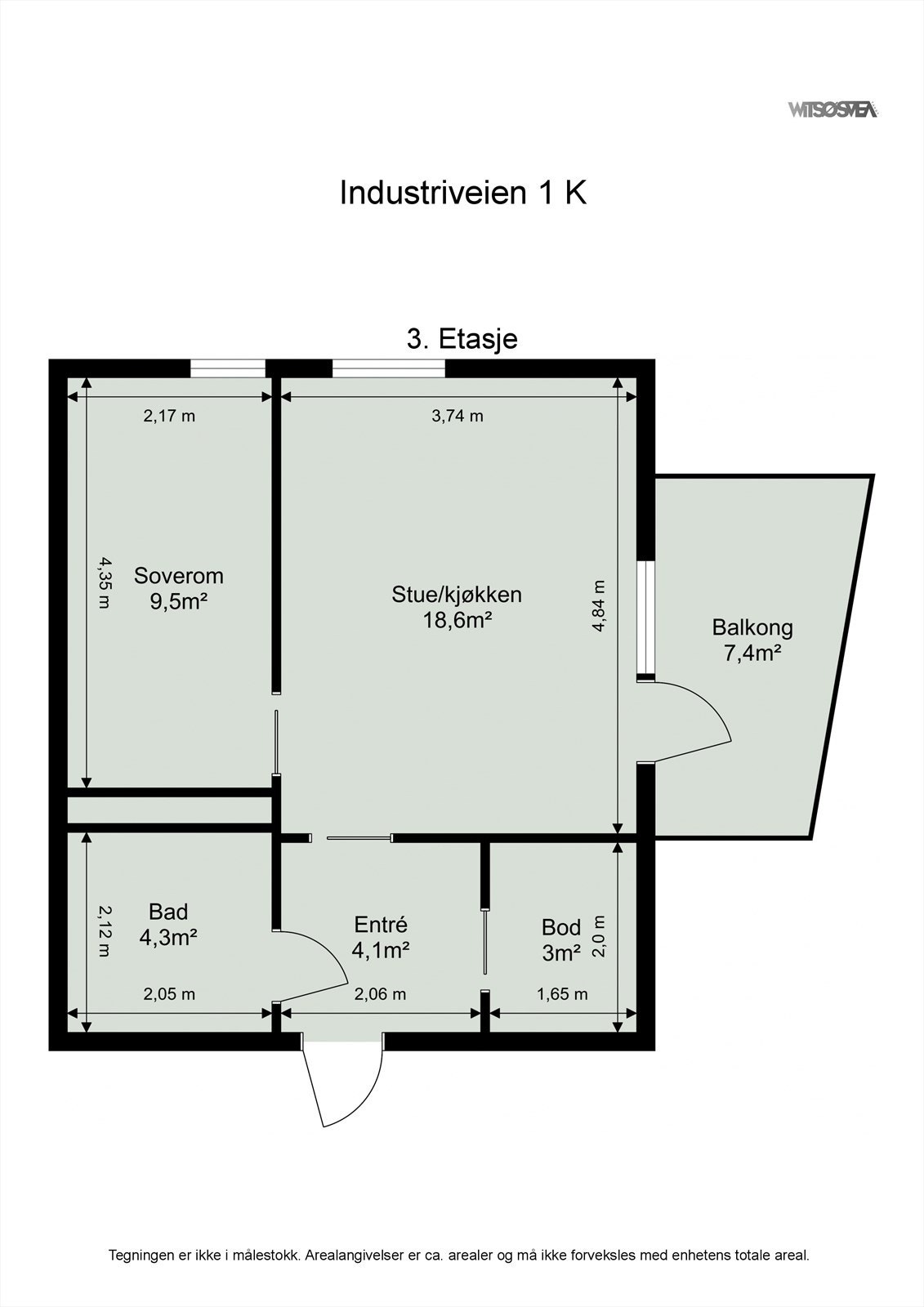 Plantegning 3. etasje. Galleribilde