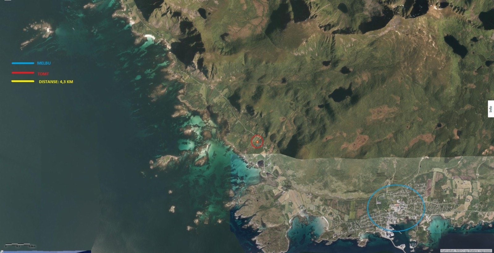 4,3 km fra sentrum av Melbu Galleribilde