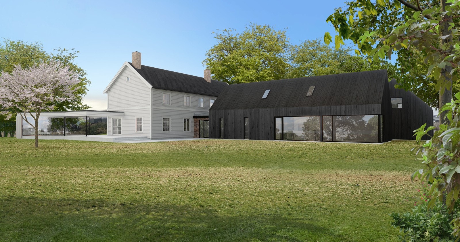 Illustrasjon av godkjent men ikke bygget tilbygg Galleribilde