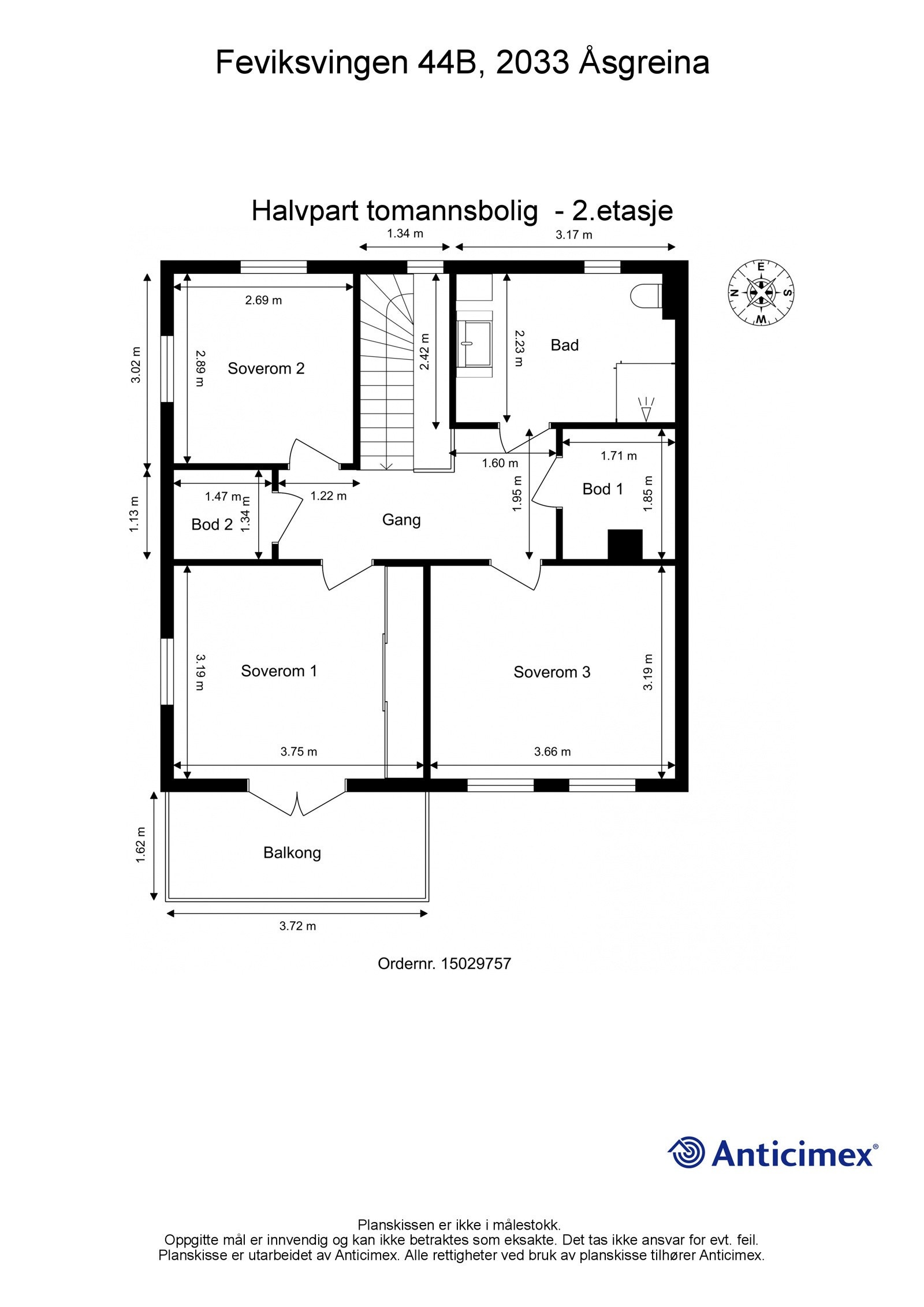 Planløsning 2.etasje. Galleribilde