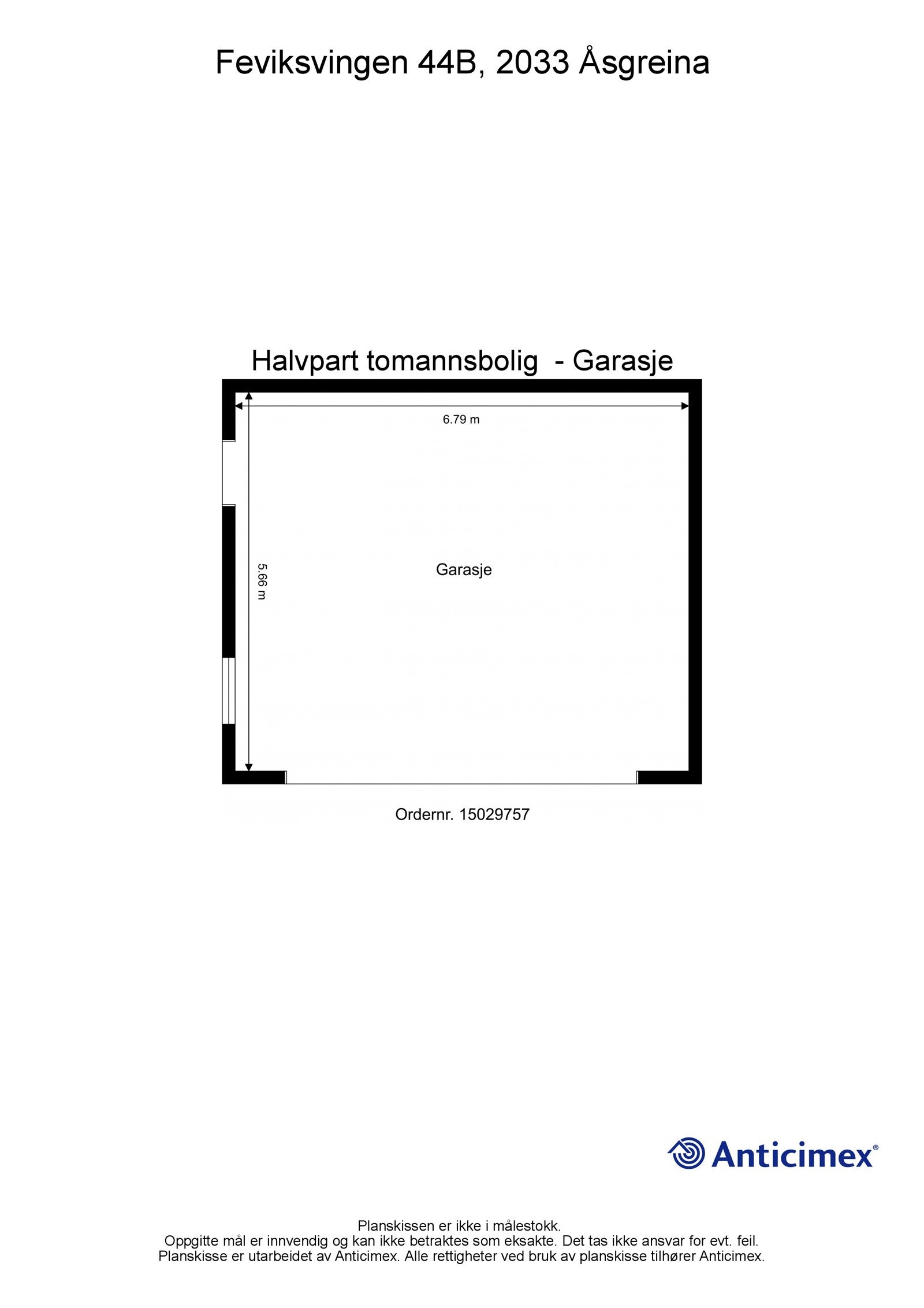 Planløsning garasje, Galleribilde