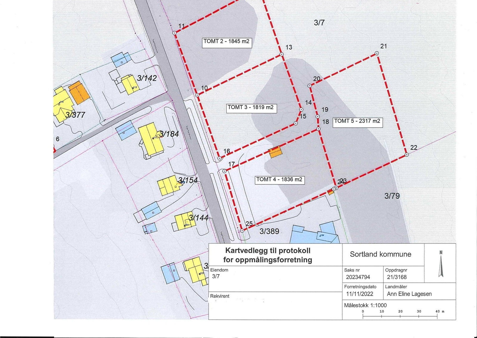 Oversiktskart tomter Galleribilde