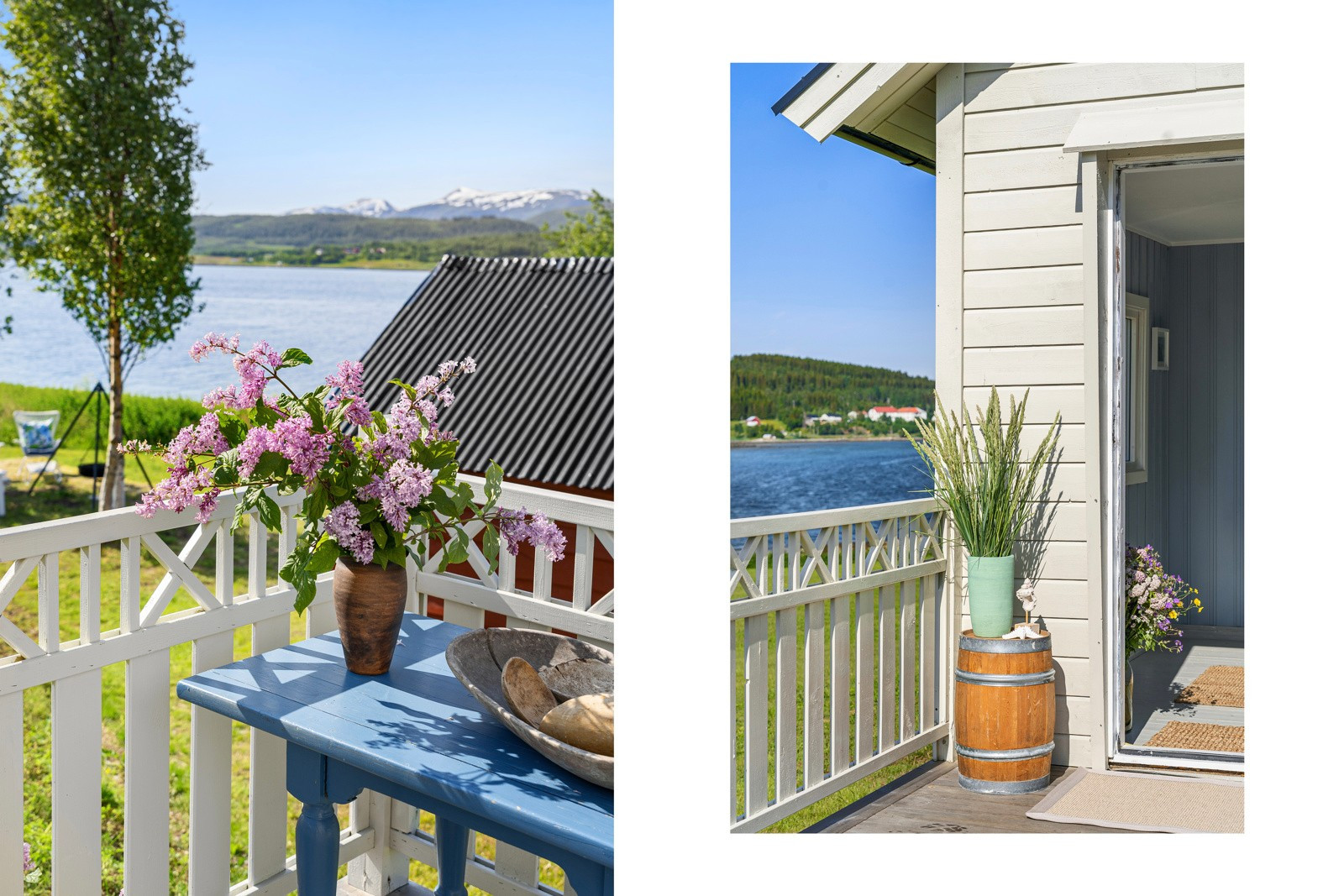 Koselig inngangsparti med en terrasse mot sør - perfekt sted å nyte sommersola!