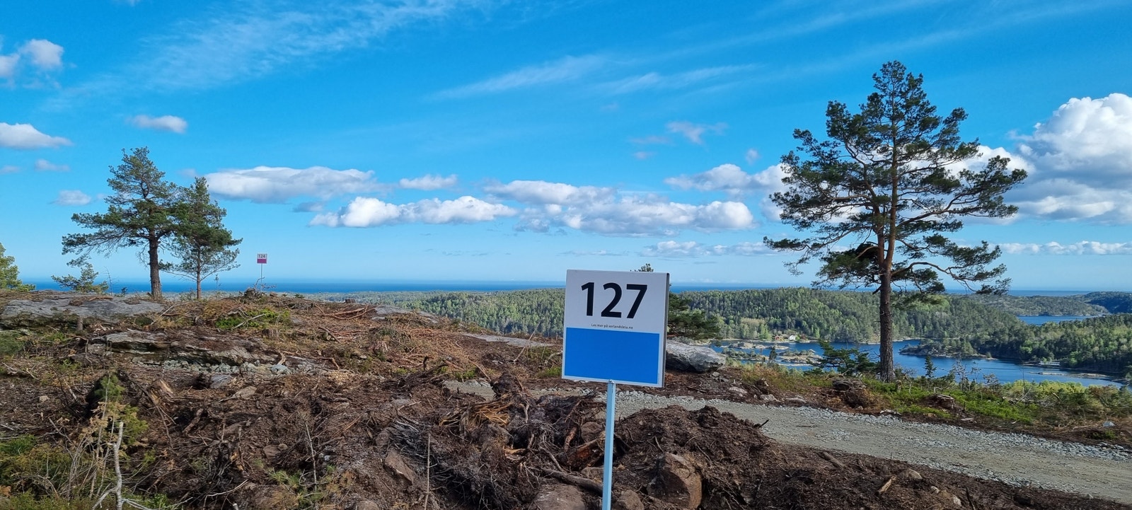 Tomt 127 er i blå priskategori og koster kr 950.000,- + omk. (Dette er råtomt med vei, vann, kloakk, strøm og fiber til grensa). Galleribilde