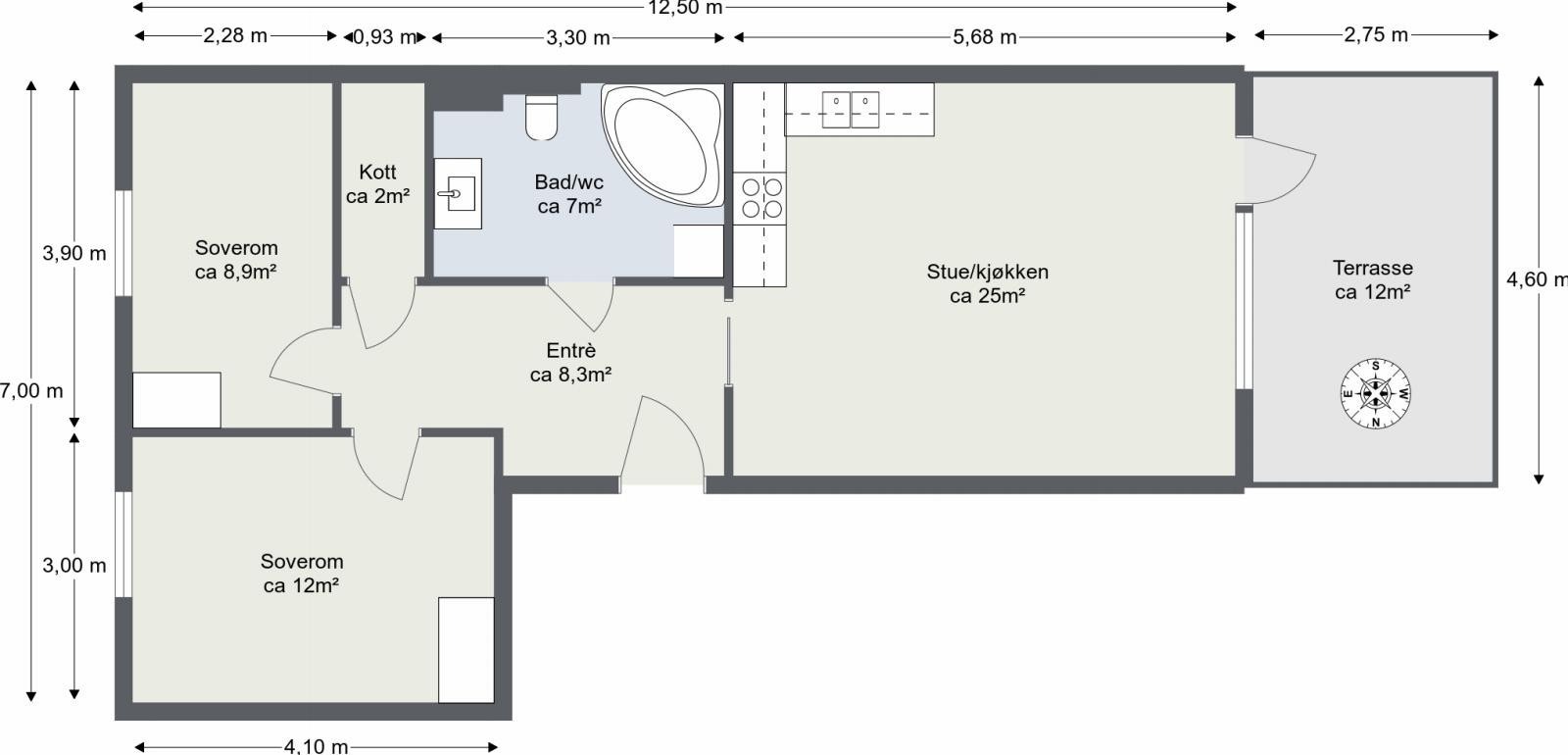 Planskisse. Galleribilde