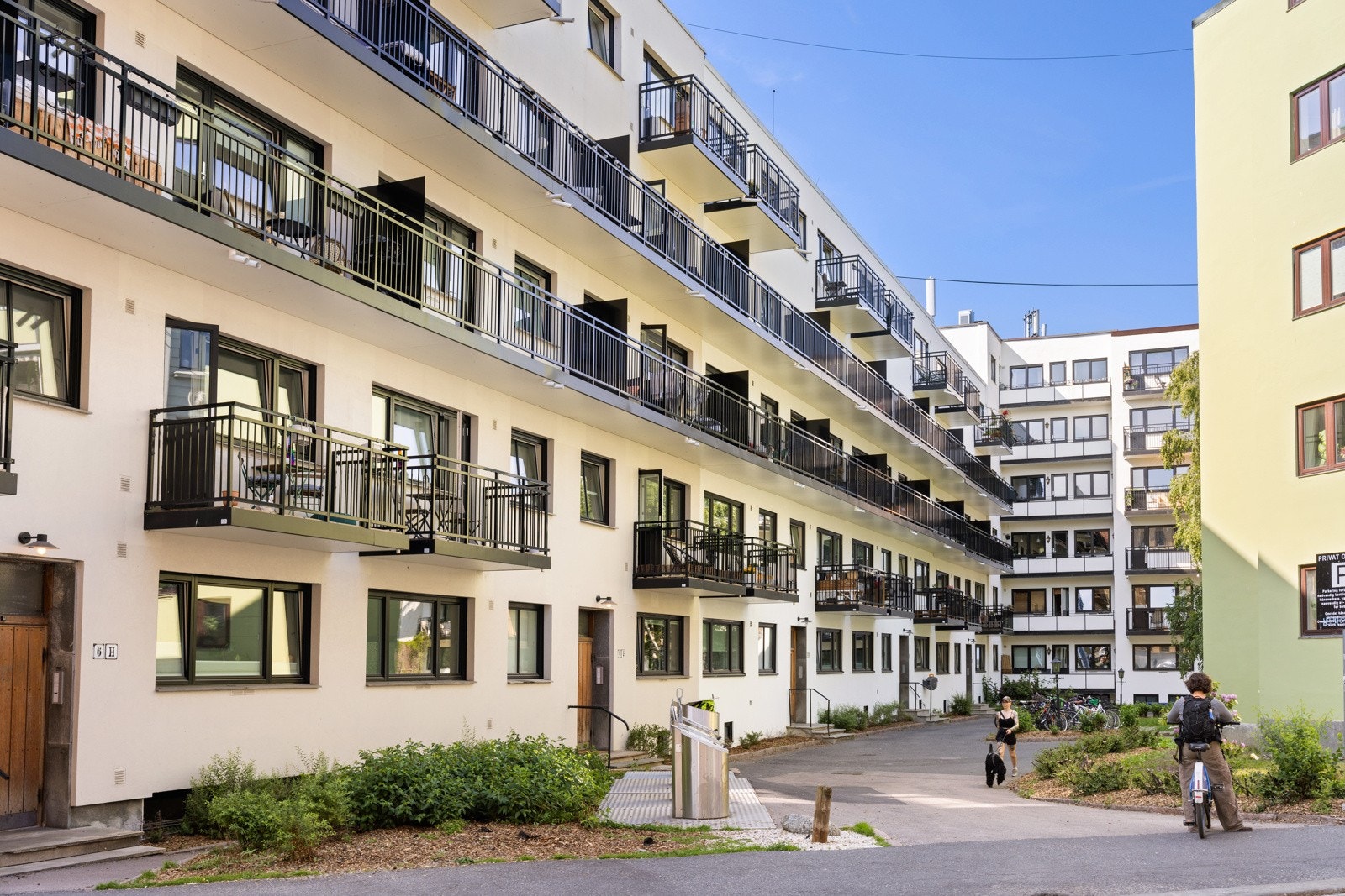 Fasade sett fra indre gårdsrom. Galleribilde