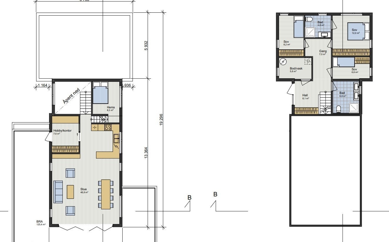 Eksempel I planløsning. Galleribilde