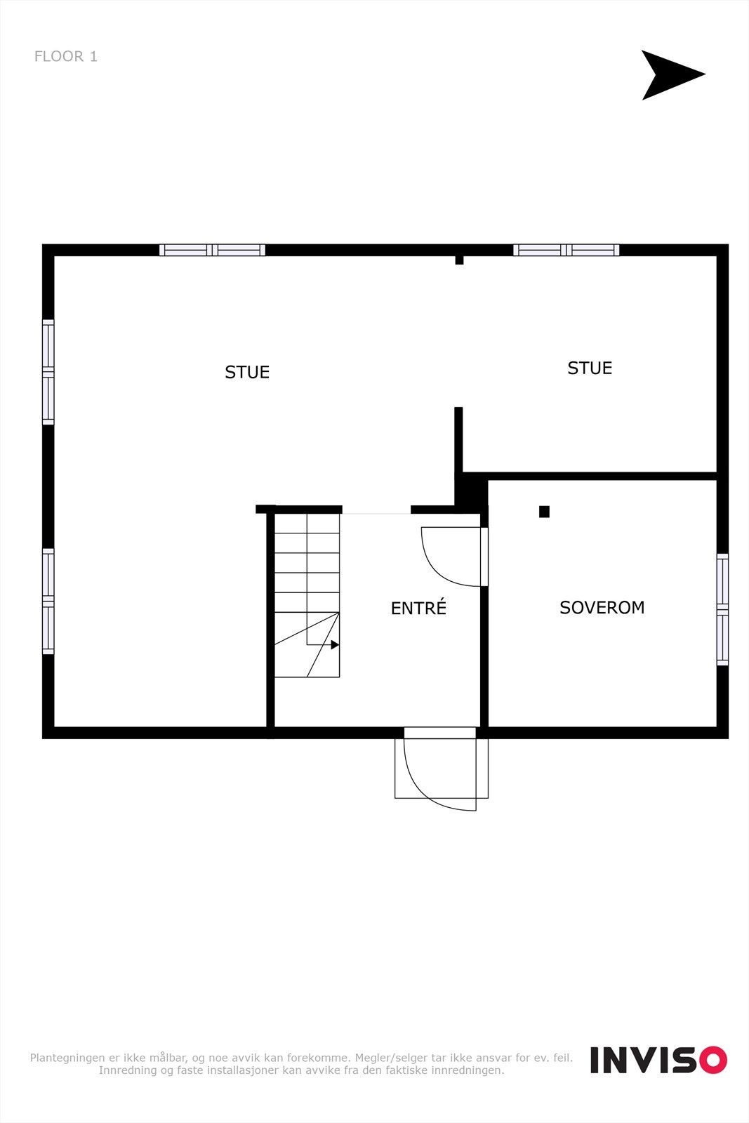 Plantegning 1. etasje Galleribilde