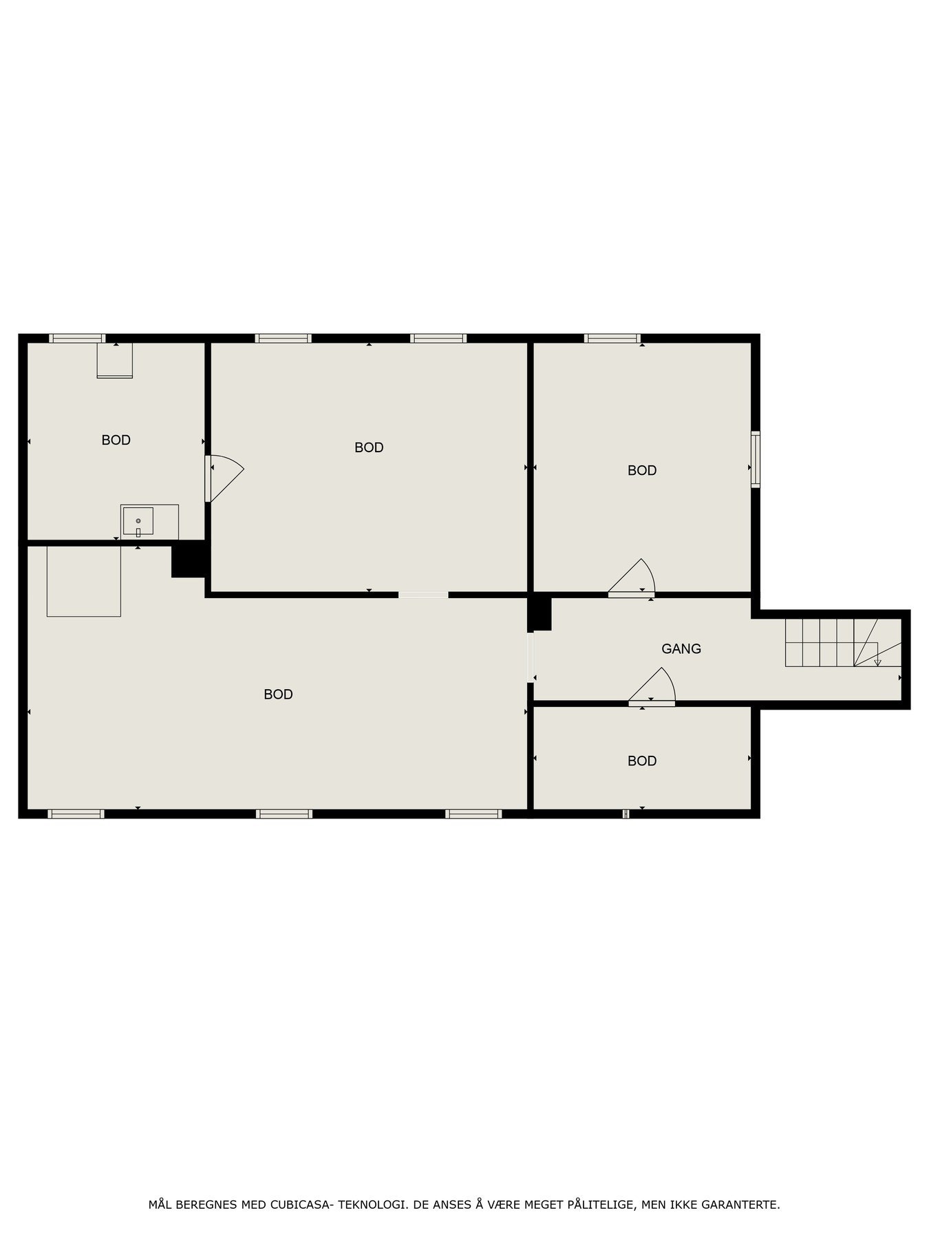 2D plantegning kjeller Galleribilde