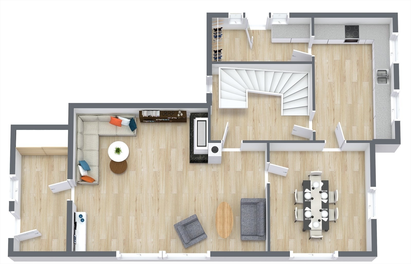 3D Tegning 1. etg. Galleribilde
