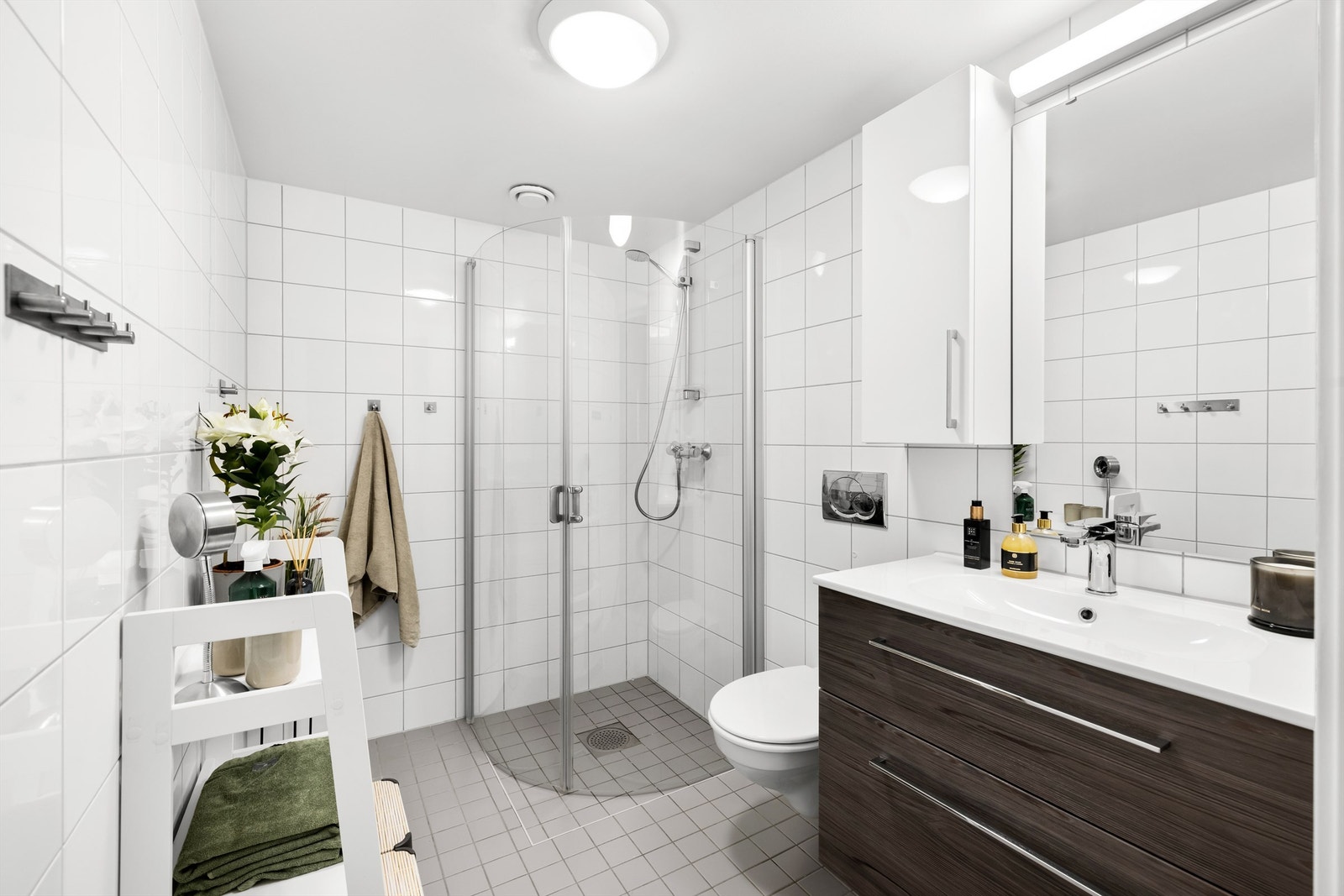 Flislagt bad med varmekabler fra 2008. Galleribilde