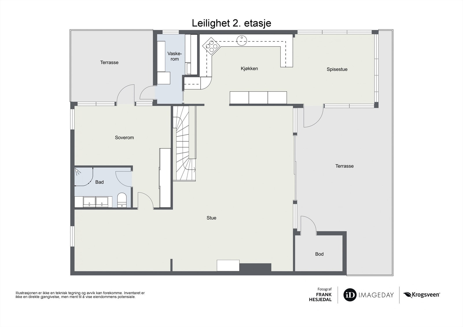 Ramberg Terrasse 25E - 2D plantegning, 2. etasje Galleribilde