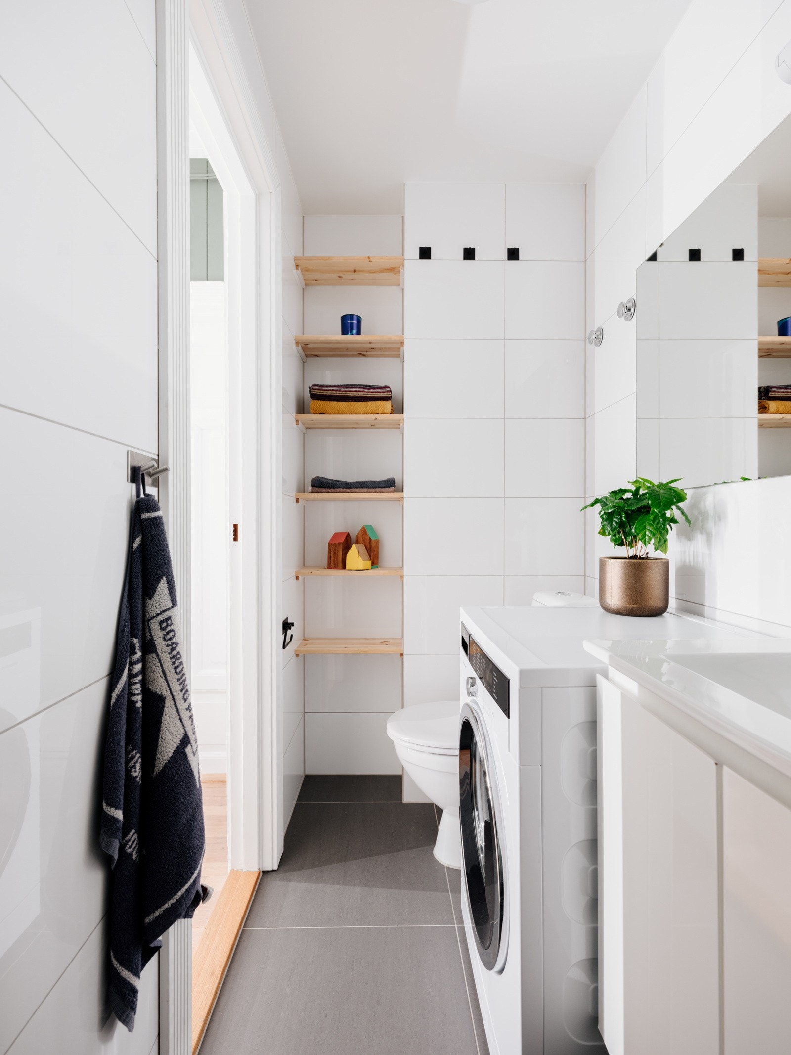 Det er også plass og opplegg for vaskemaskin. Galleribilde