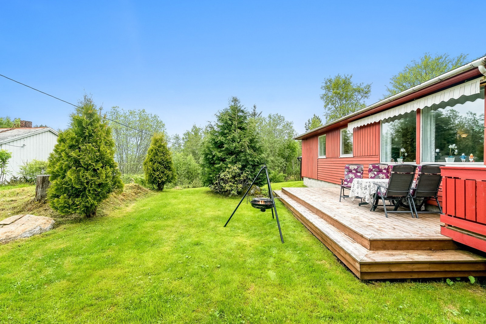 Terrasse med gode solforhold Galleribilde