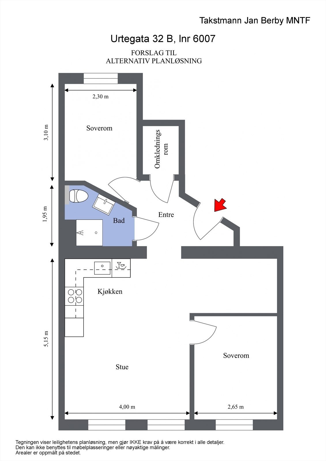 Alternativ planløsning Galleribilde