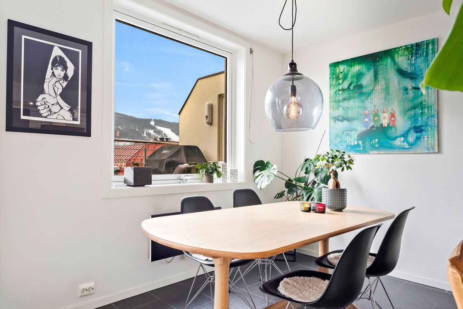 Spisestue med flott utsikt Galleribilde