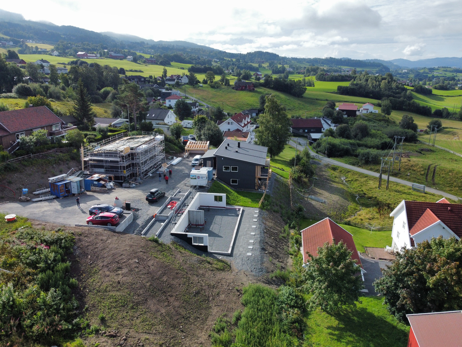 Boligen er under oppføring