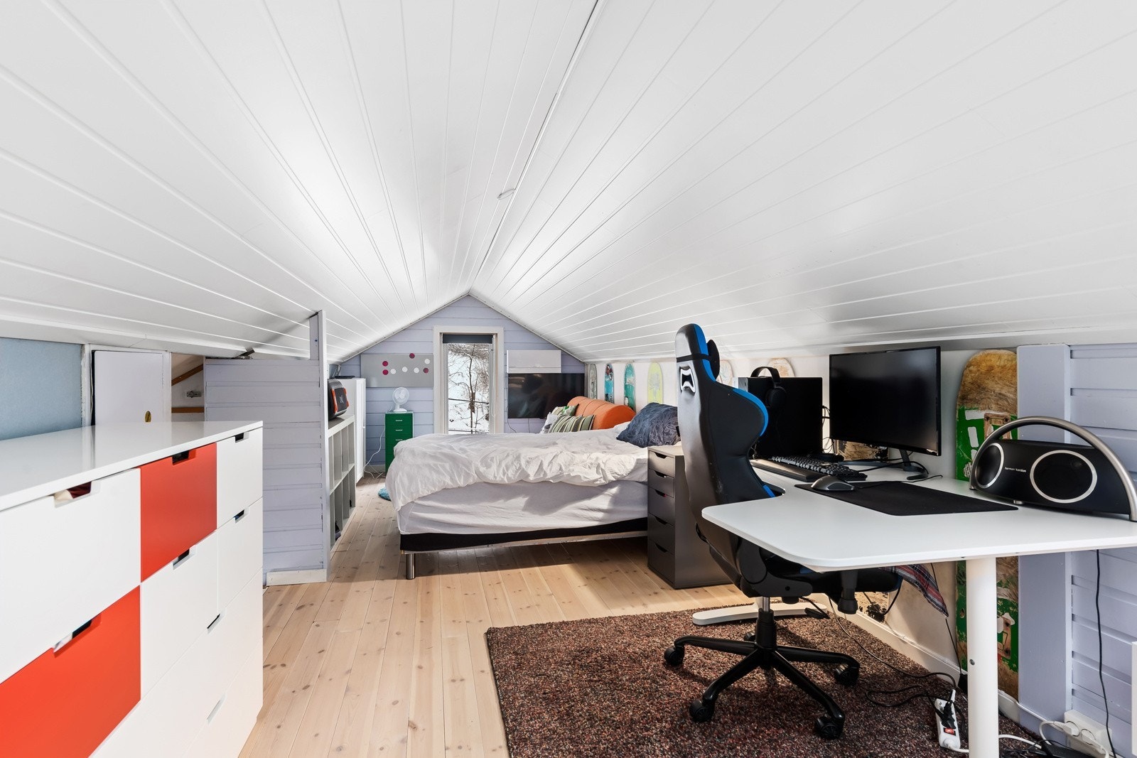 Soverom på loft Galleribilde