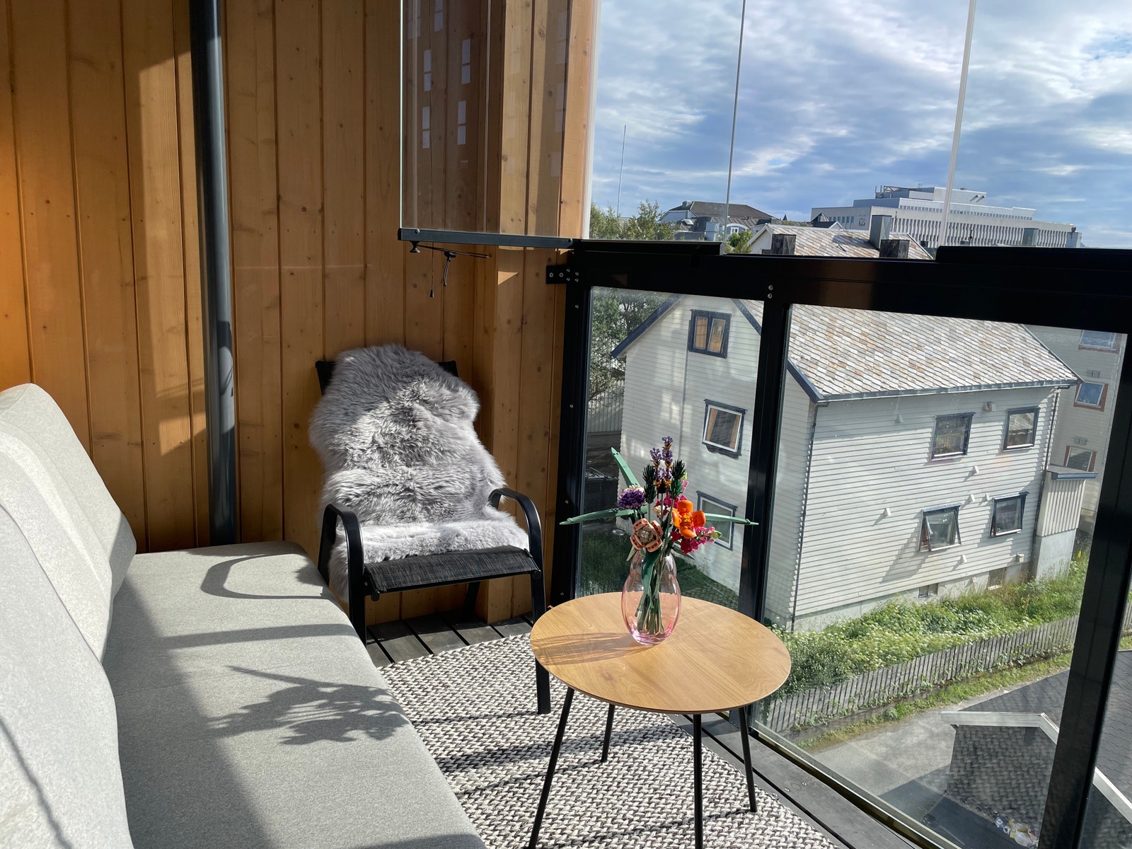 Innglasset balkong Galleribilde