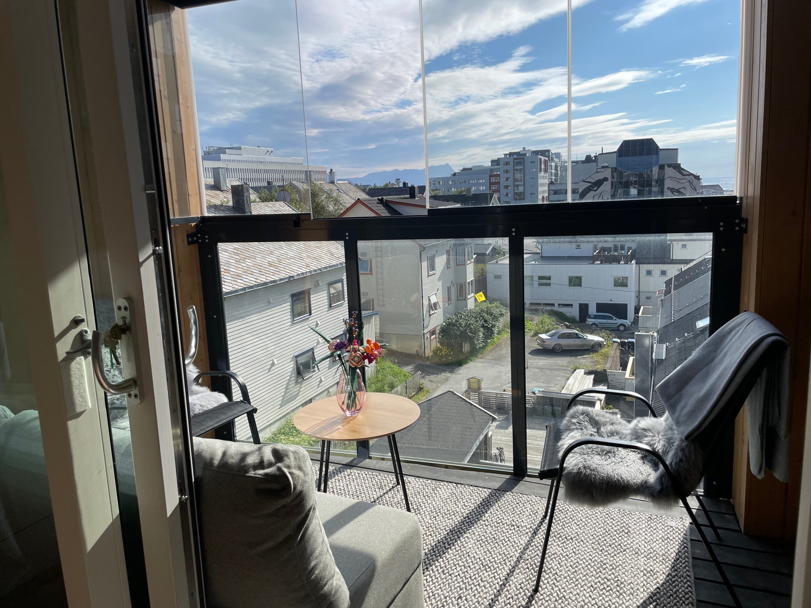 Innglasset balkong Galleribilde