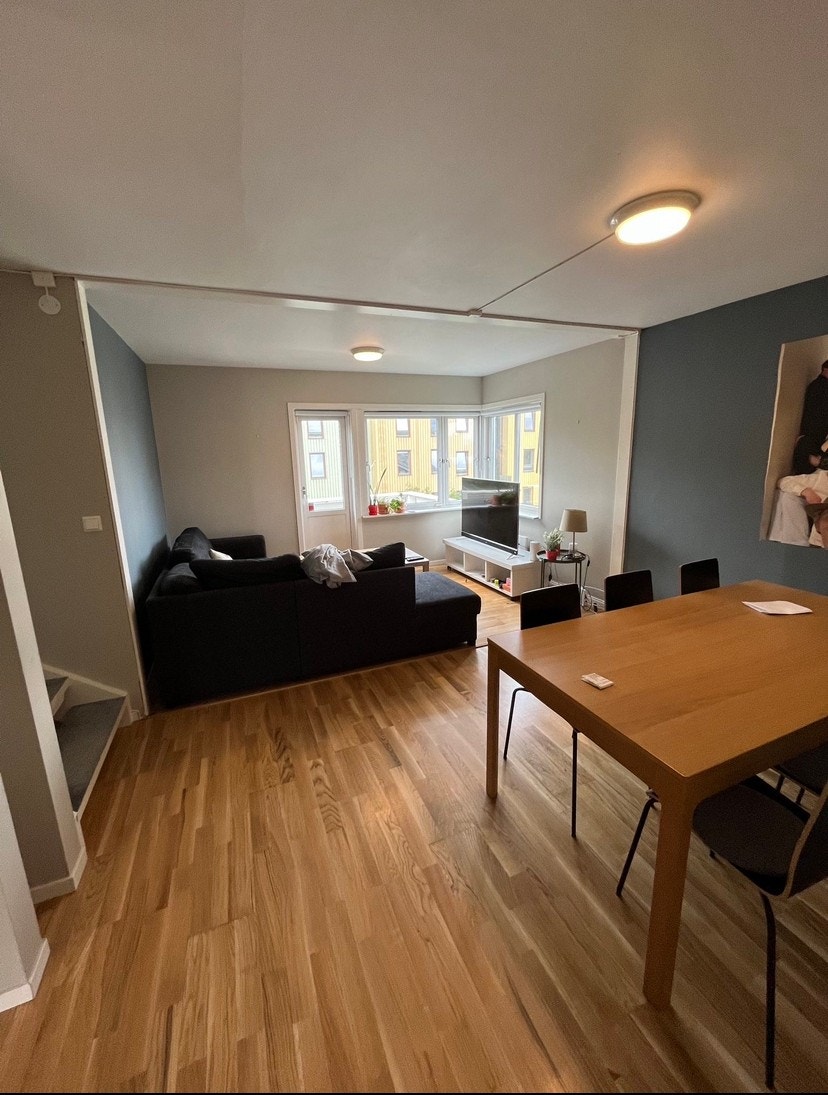 Stue med balkong Galleribilde