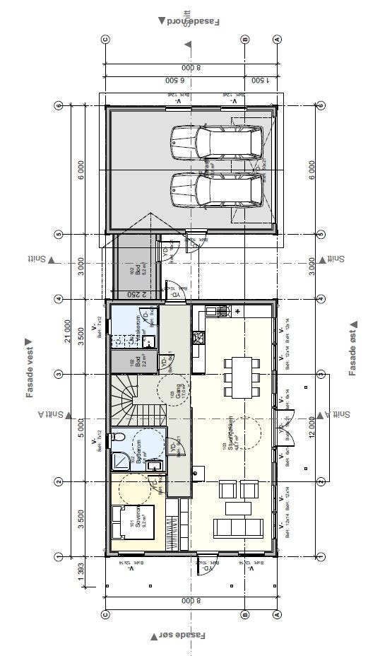 Plantegning 1. etg. Galleribilde