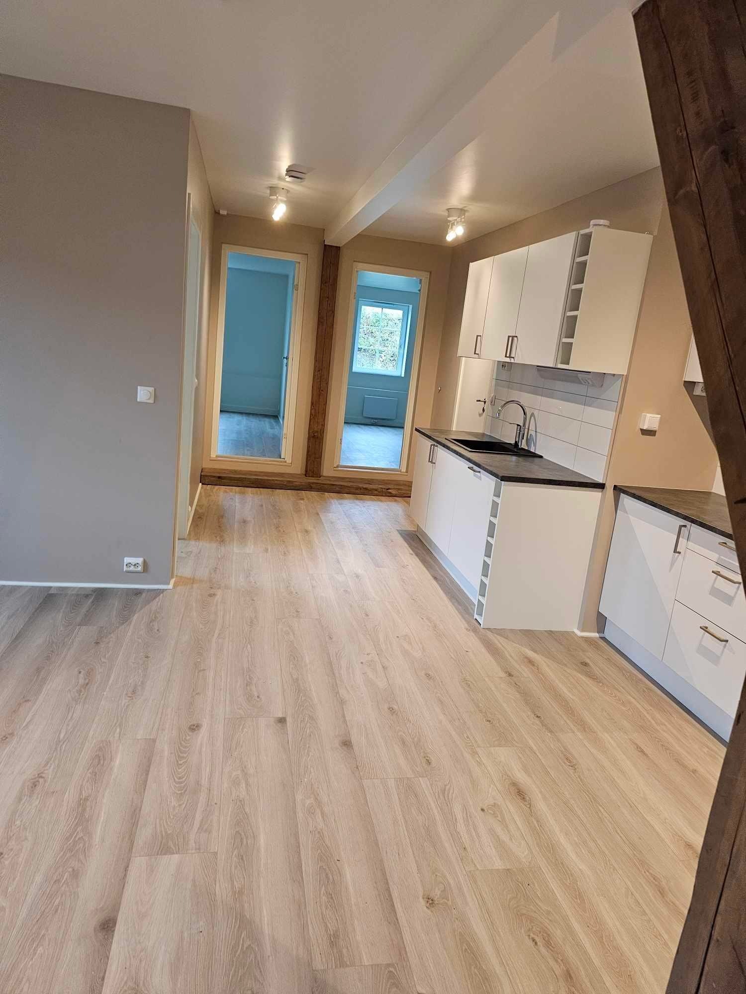 Åpen stue-kjøkken løsning. Galleribilde