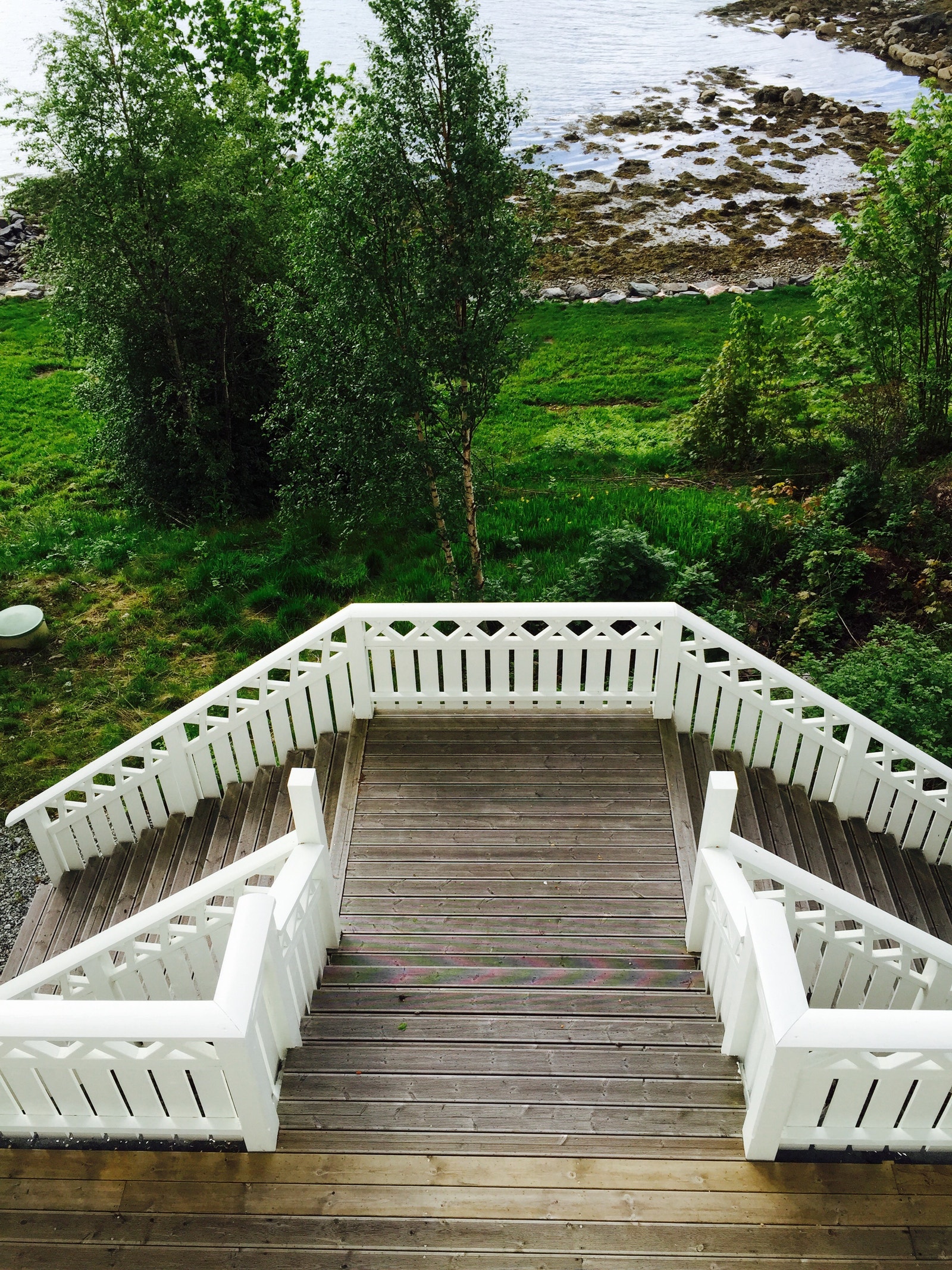 Trapp fra terrassen Galleribilde