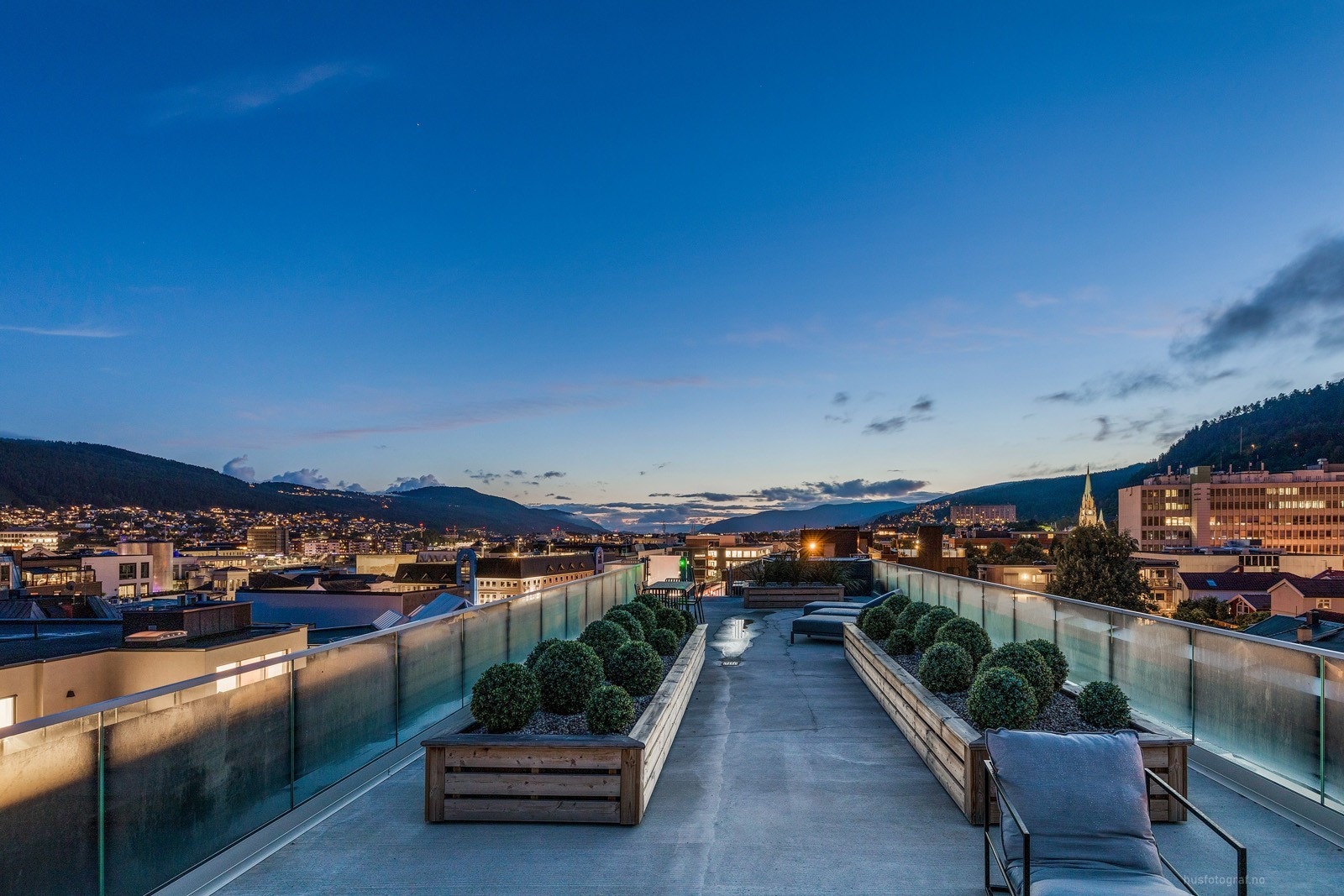 Panoramautsikt takterrasse Galleribilde