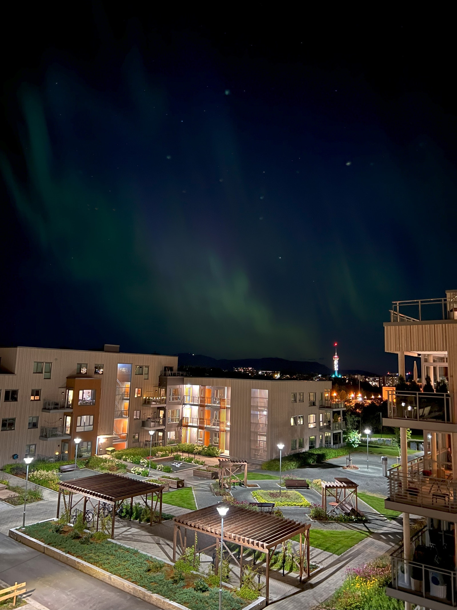 Høstbilde og nordlys Galleribilde