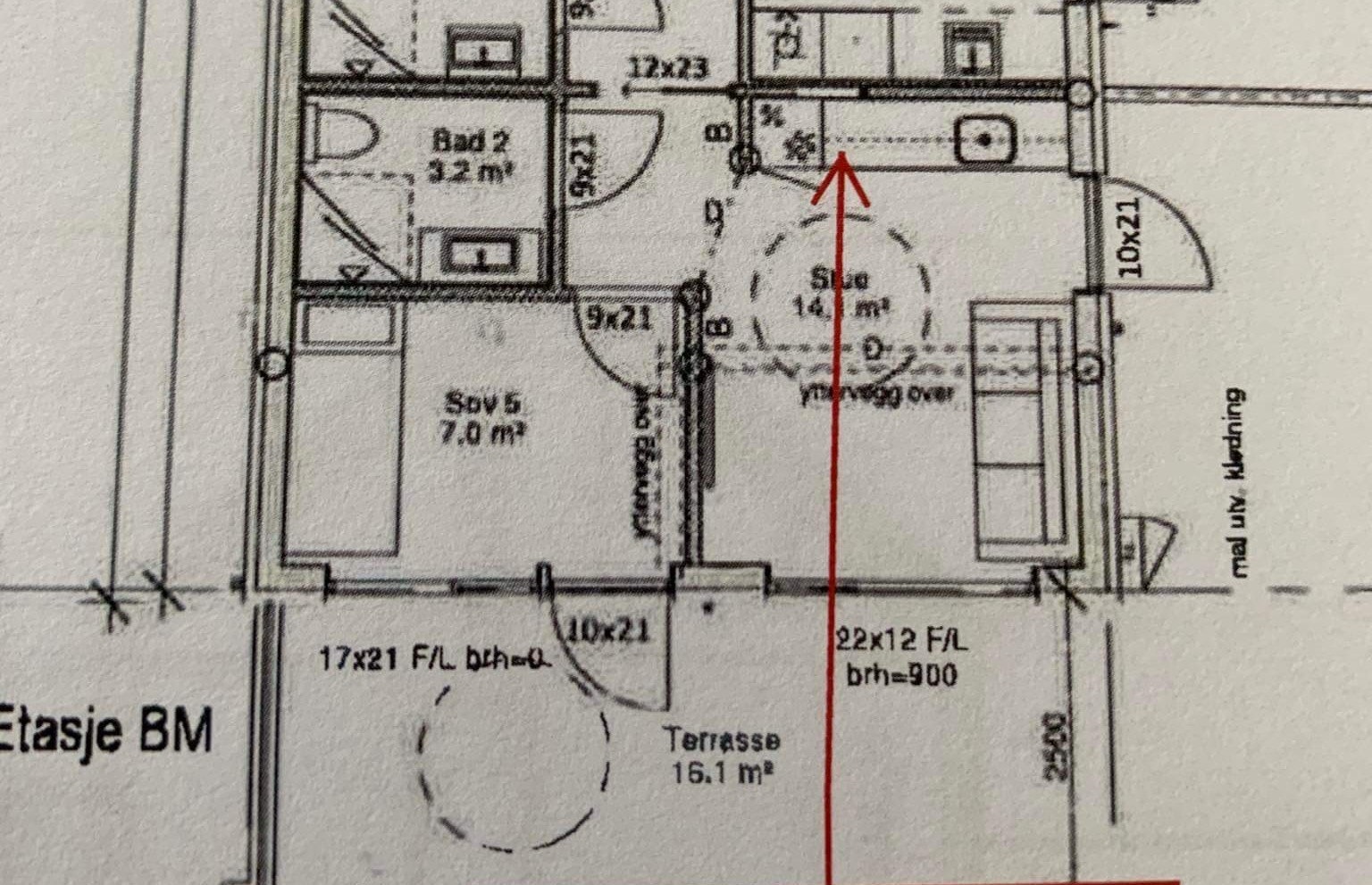 Plantegning hybelleilighet Galleribilde