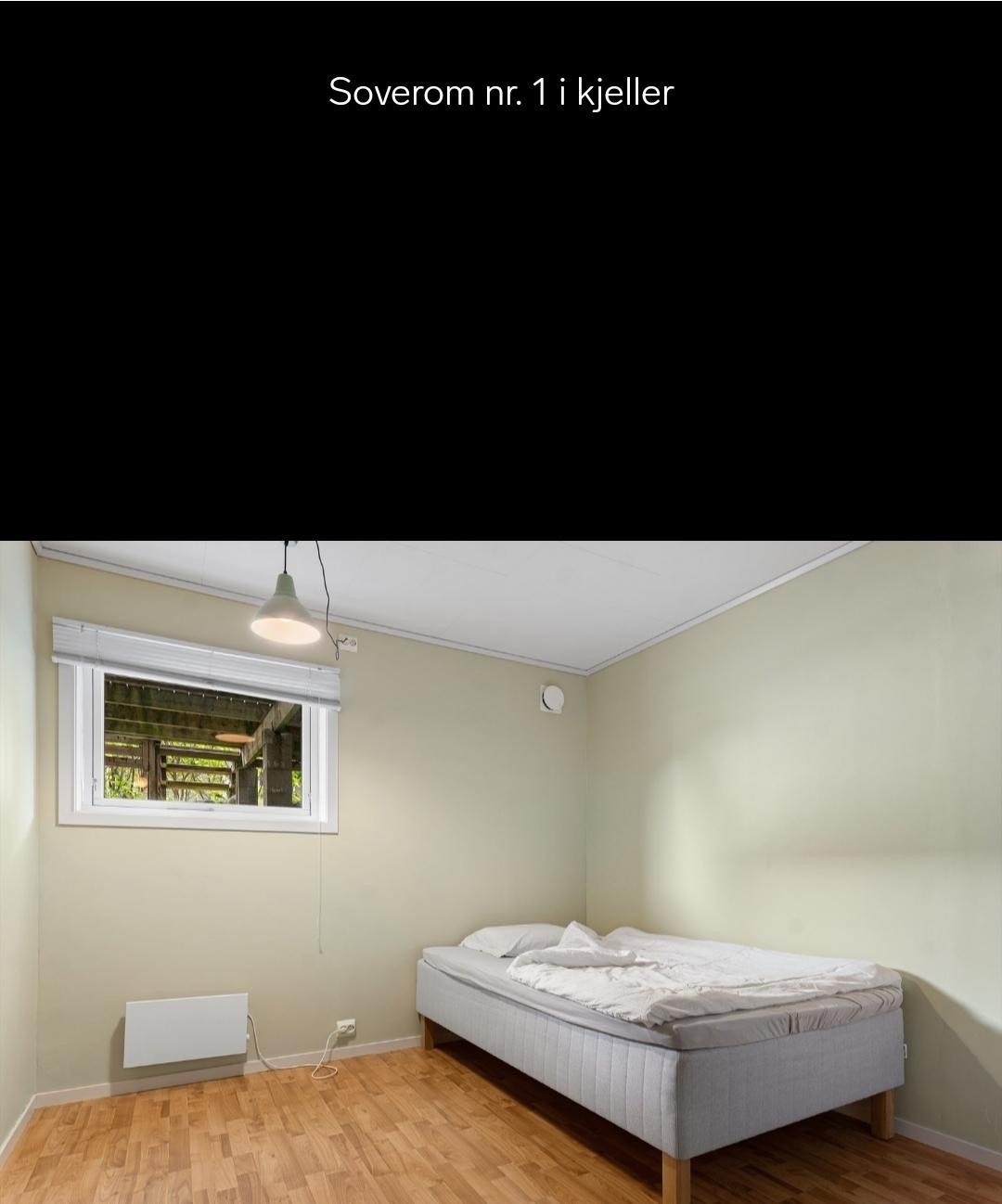 Soverom 1. Det er nå dobbeltseng, kommode, og skap på dette rommet. Galleribilde