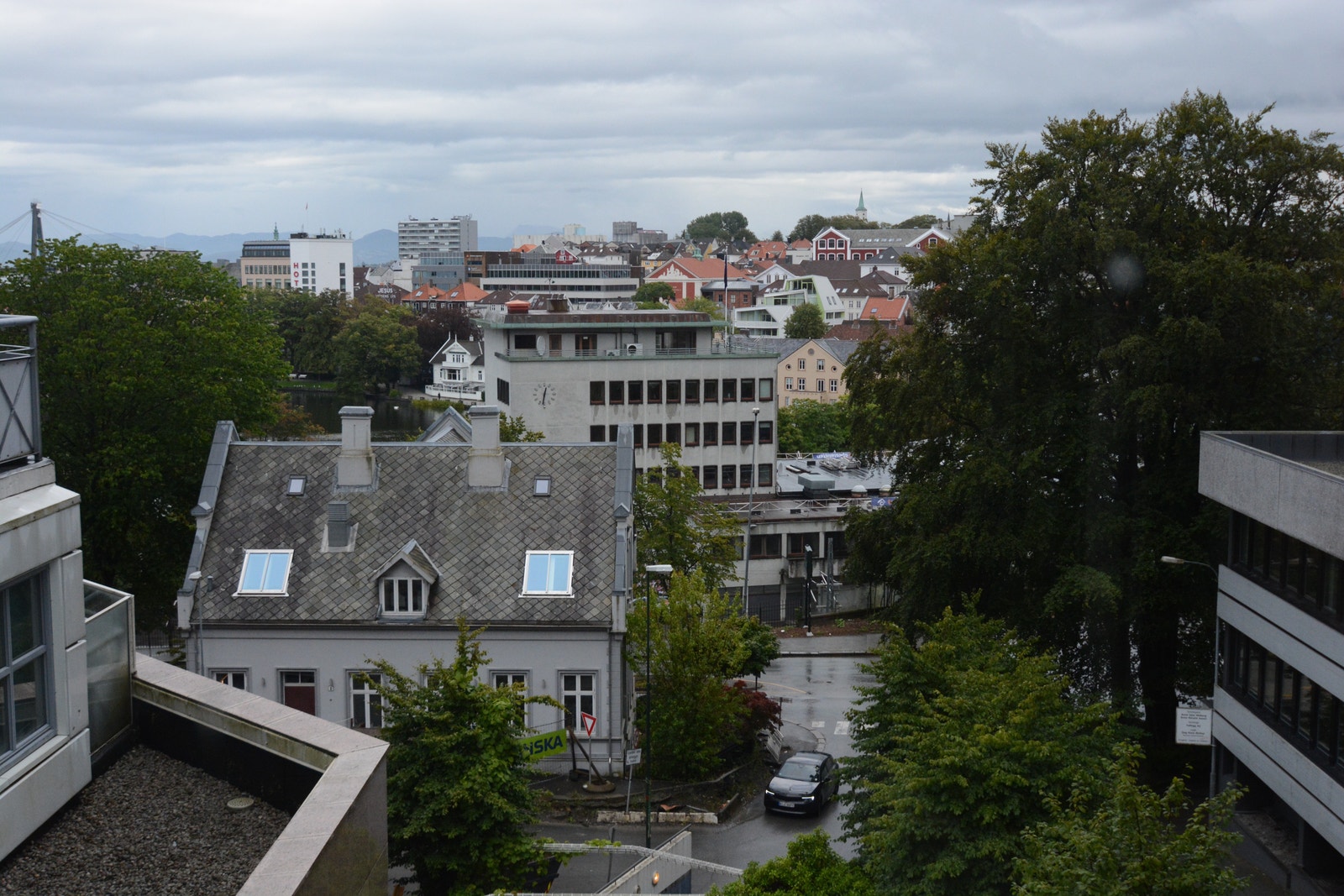 Utsikt fra innglasset balkong Galleribilde