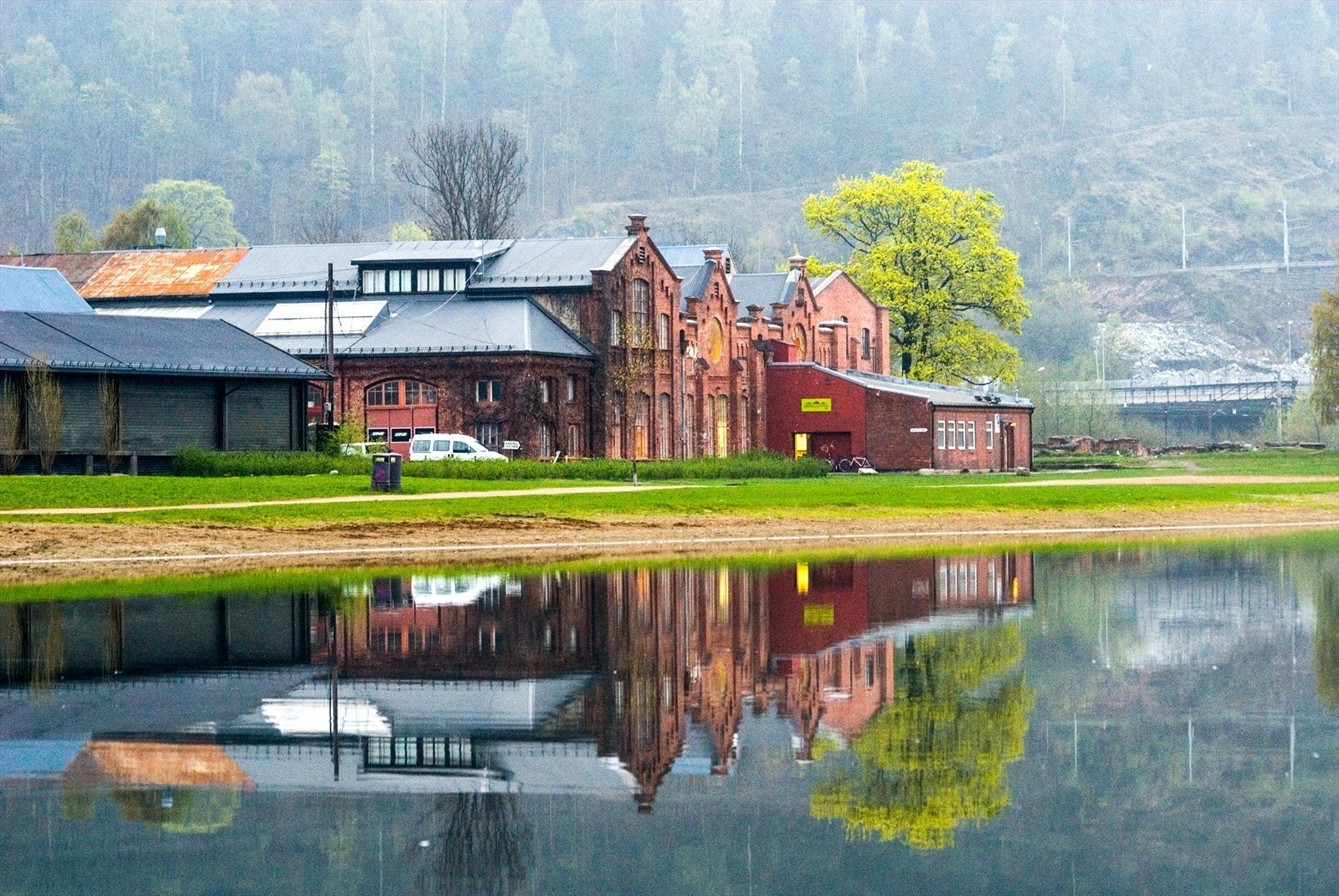 Vannspeilet som viser havnivået i Oslo i Middelalderen Galleribilde