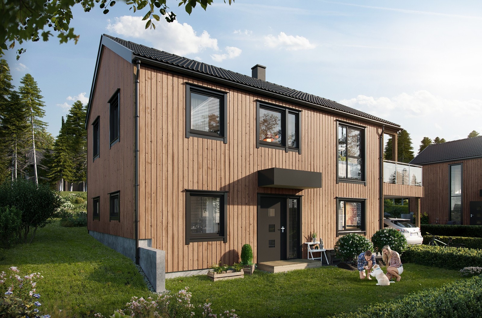 Illustrasjon av hustypen Tuva. Galleribilde