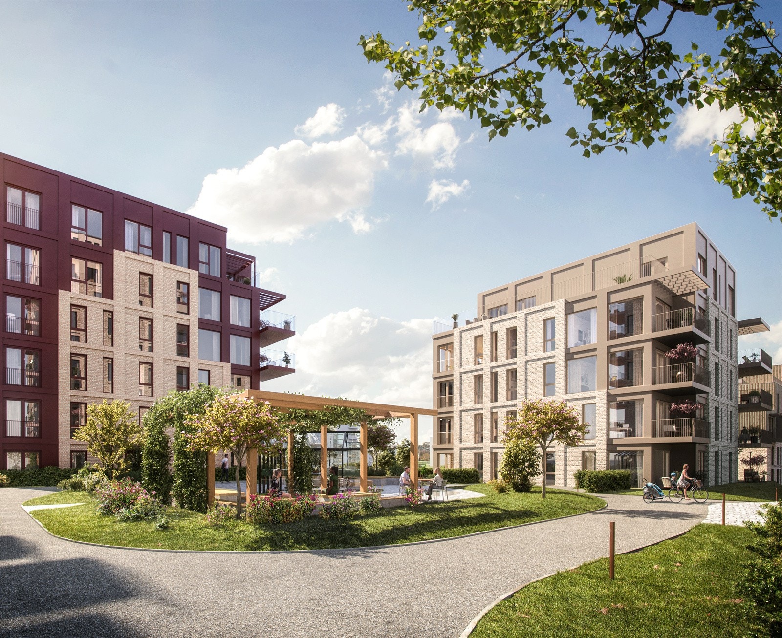 Hagen mellom husene, her kommer det 60 Kvm med drivhus Galleribilde