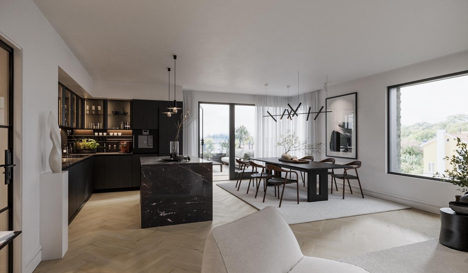 Fullspekket tilvalgspakke på leilighet A3 med innredning med bl.a. vår samarbeidspartner ExpoNova. Bildet er av illustrativ karakter. Avvik kan forekomme. Galleribilde