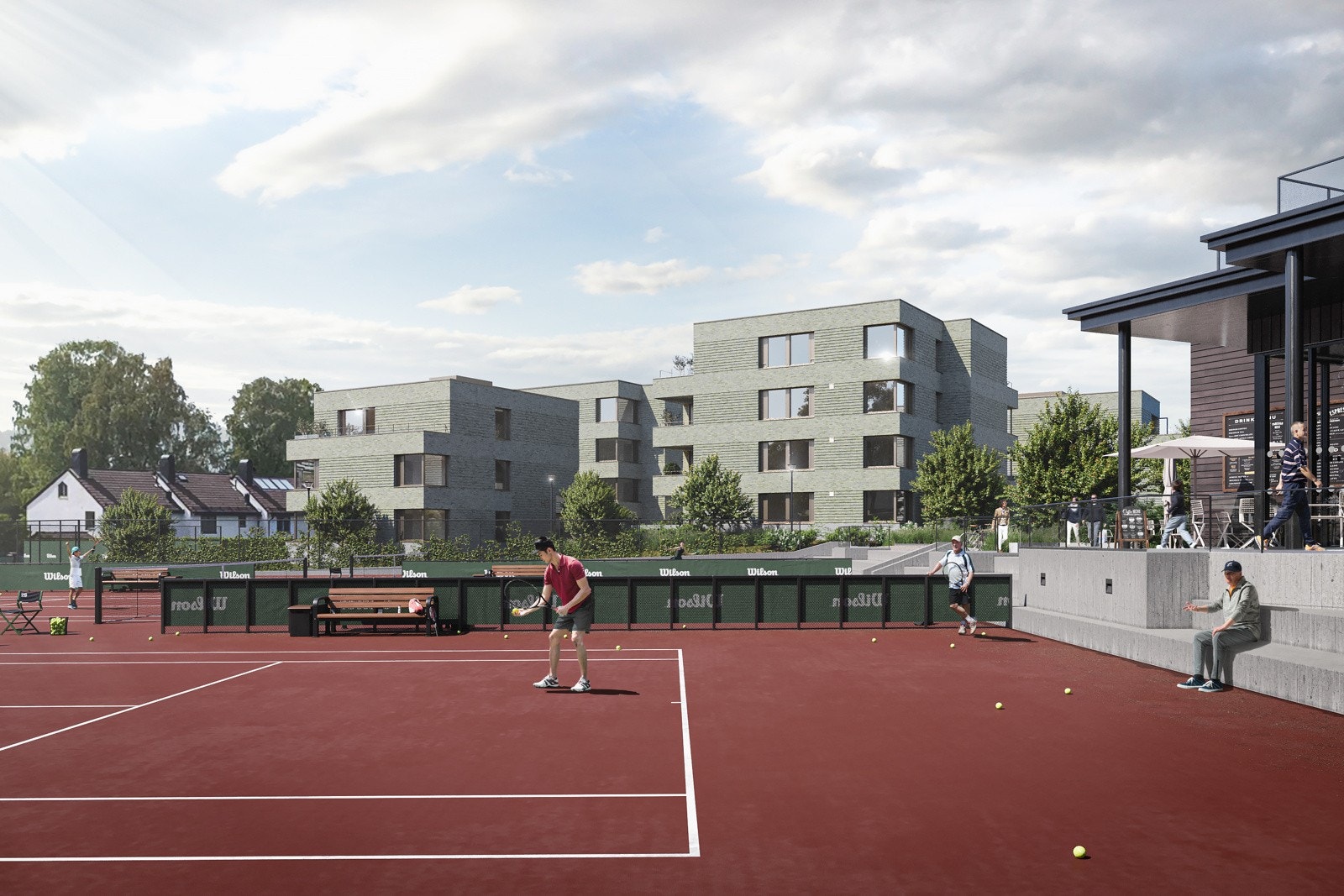 Nye Oslo Tennisklubb inkluderer totalt 16 tennisbaner, treningsrom og bistro! Galleribilde